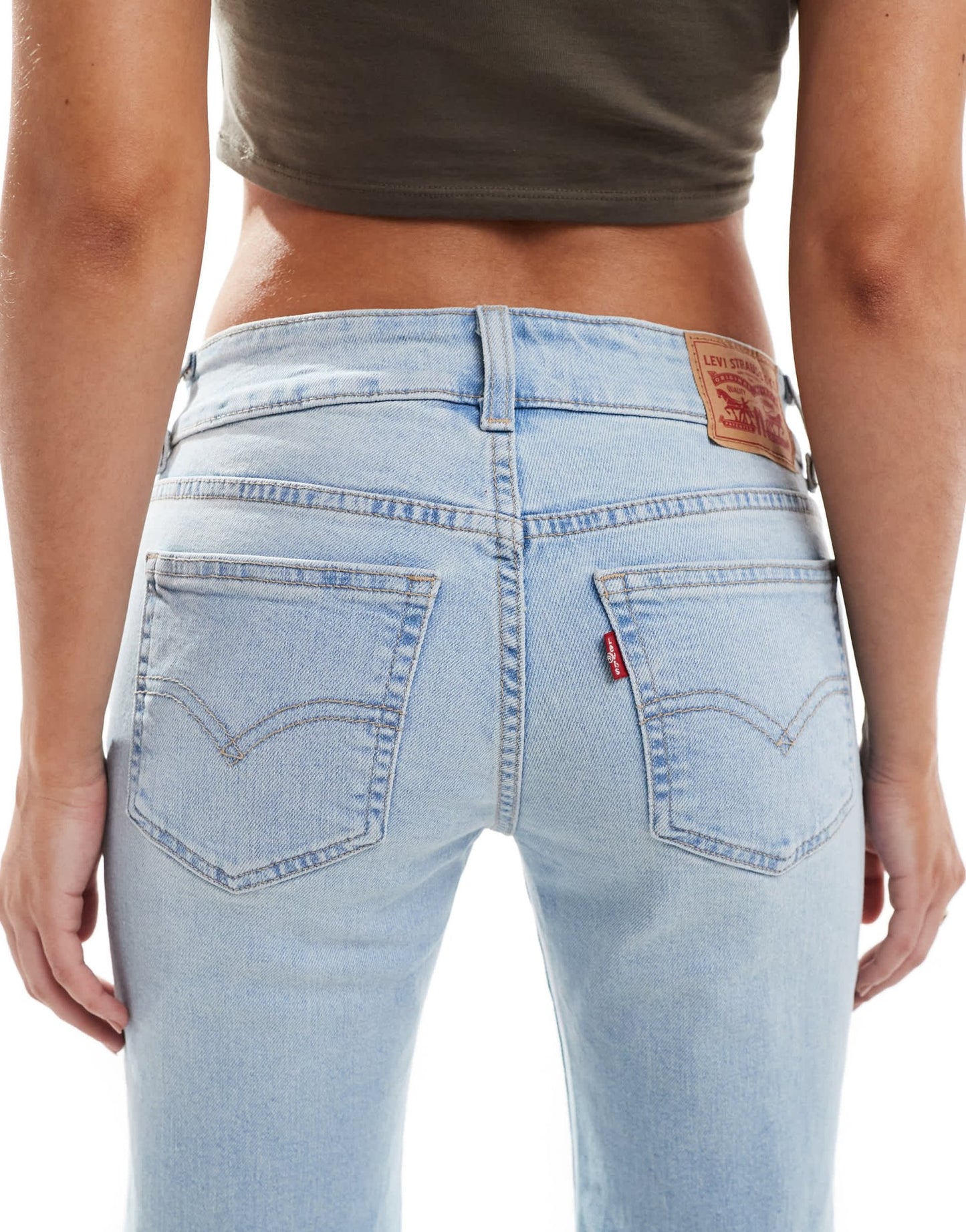 Levi's superlow flare jeans in bleach blue - ASOS Sample Sale EU Store