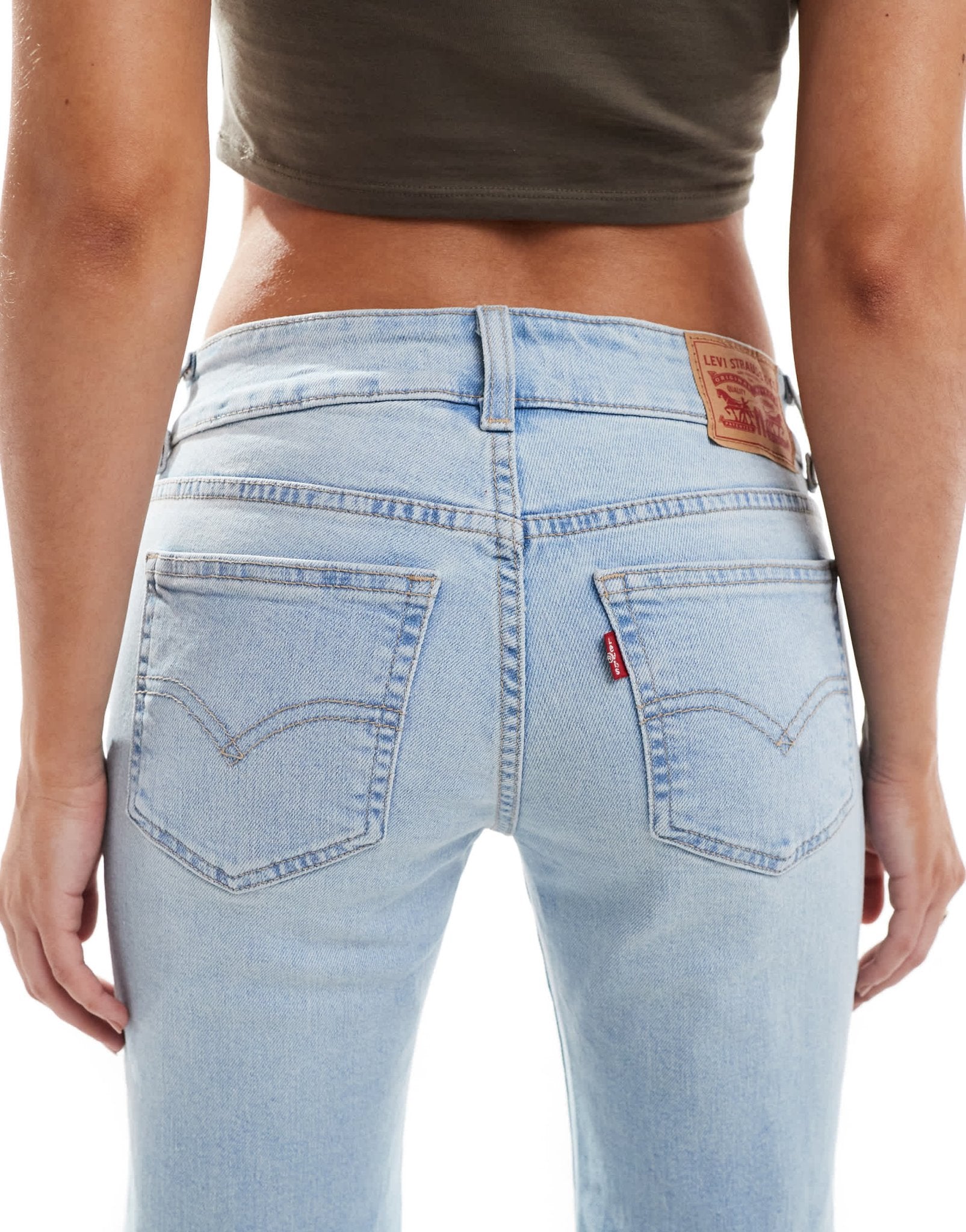 Levi's superlow flare jeans in bleach blue - ASOS Sample Sale EU Store