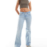 Levi's superlow flare jeans in bleach blue