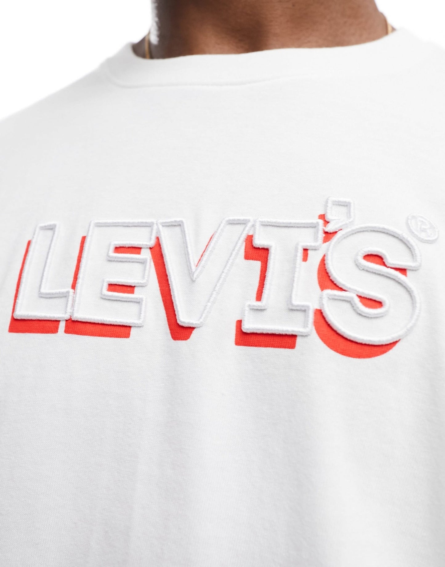 Levi's t-shirt with headline logo in white - ASOS Sample Sale EU Store