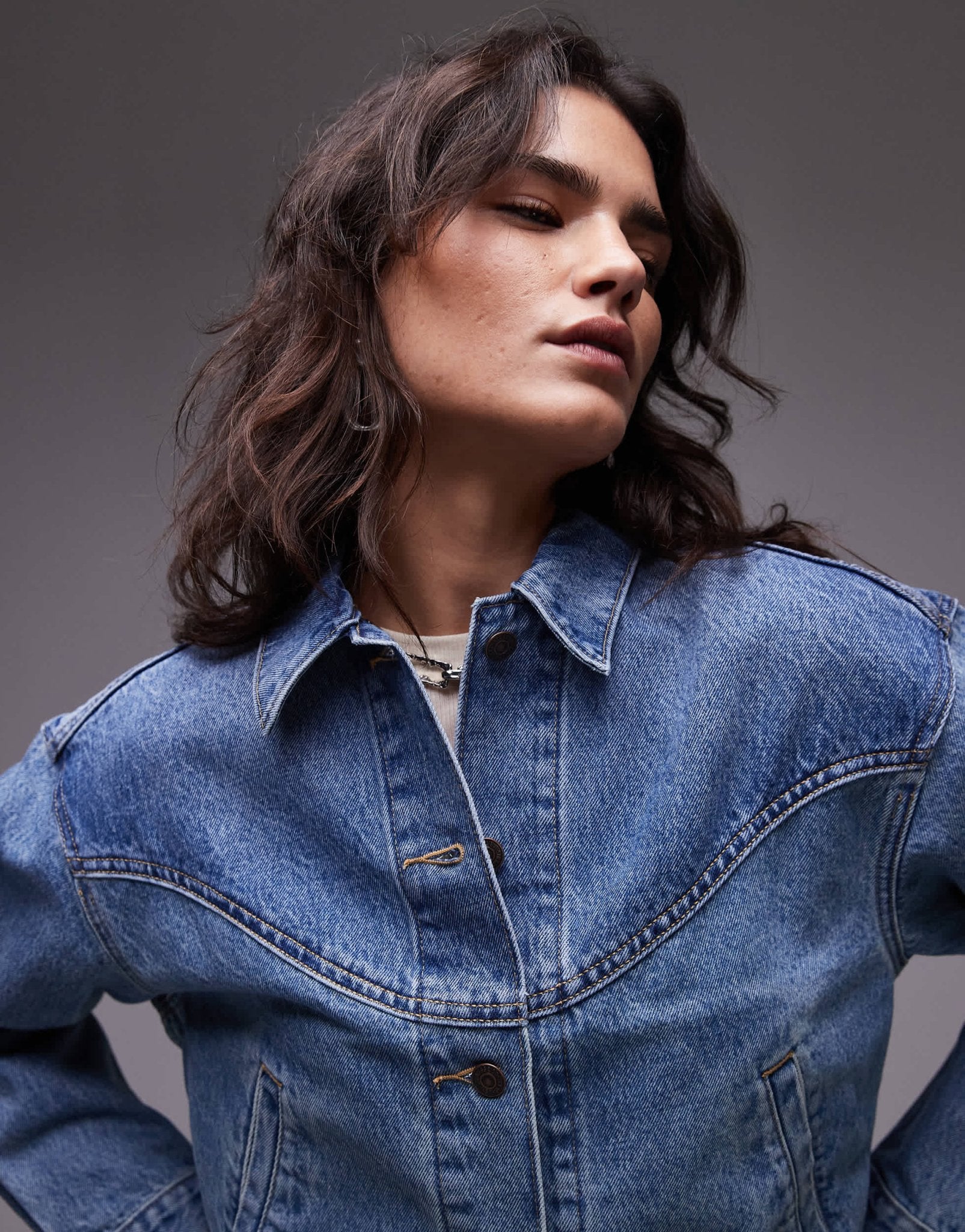 Levi's western shrunken 90s denim jacket in mid blue - ASOS Sample Sale EU Store