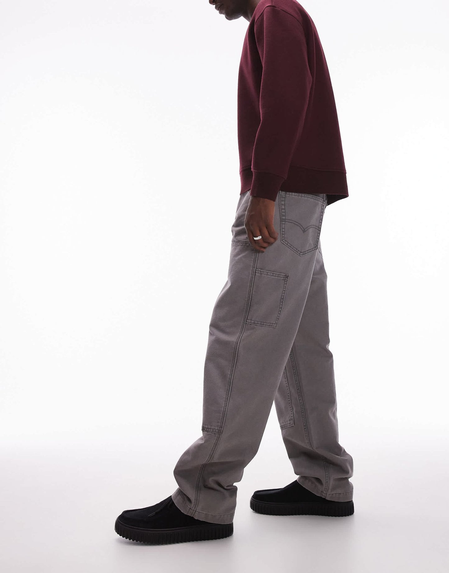 Levi's Workwear capsule 568 loose straight double knee canvas trousers in grey - ASOS Sample Sale EU Store