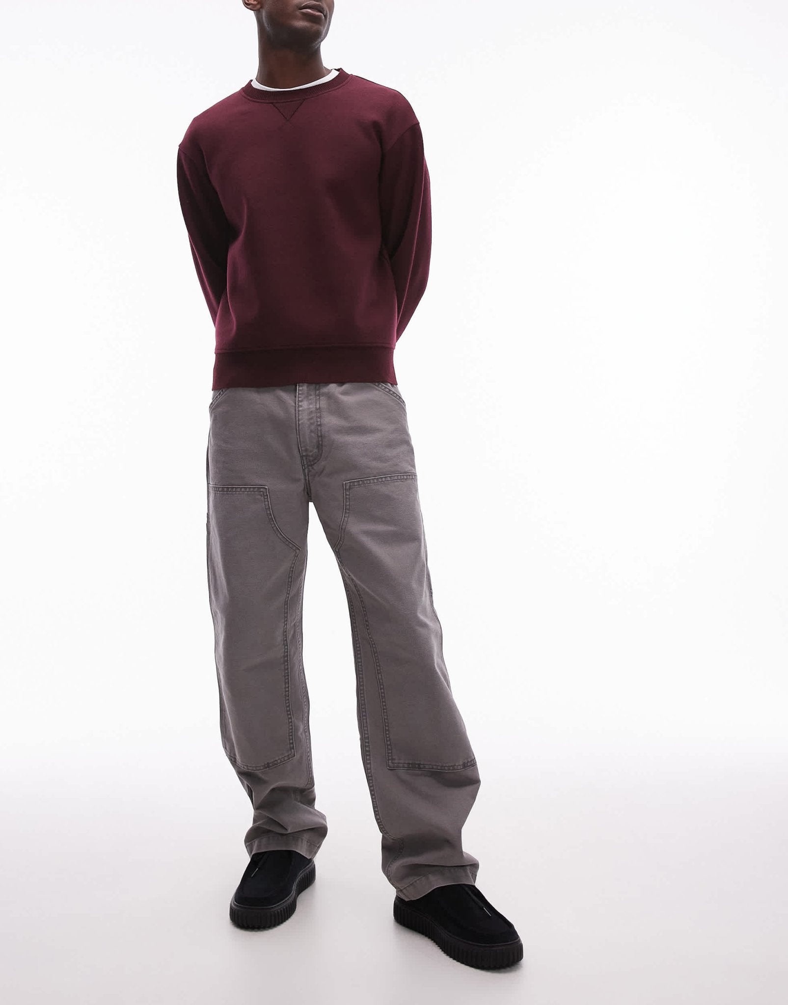Levi's Workwear capsule 568 loose straight double knee canvas trousers in grey - ASOS Sample Sale EU Store