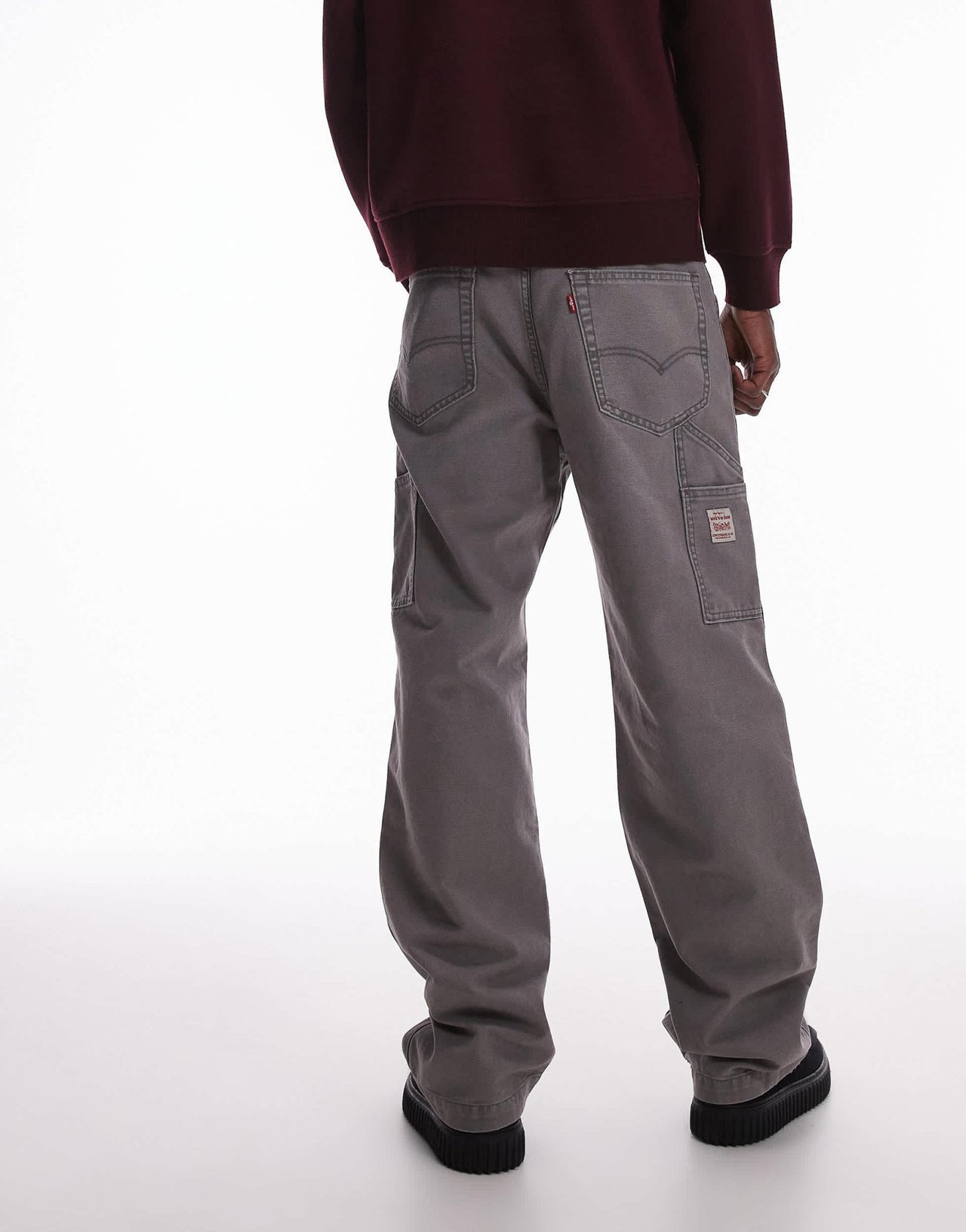 Levi's Workwear capsule 568 loose straight double knee canvas trousers in grey - ASOS Sample Sale EU Store