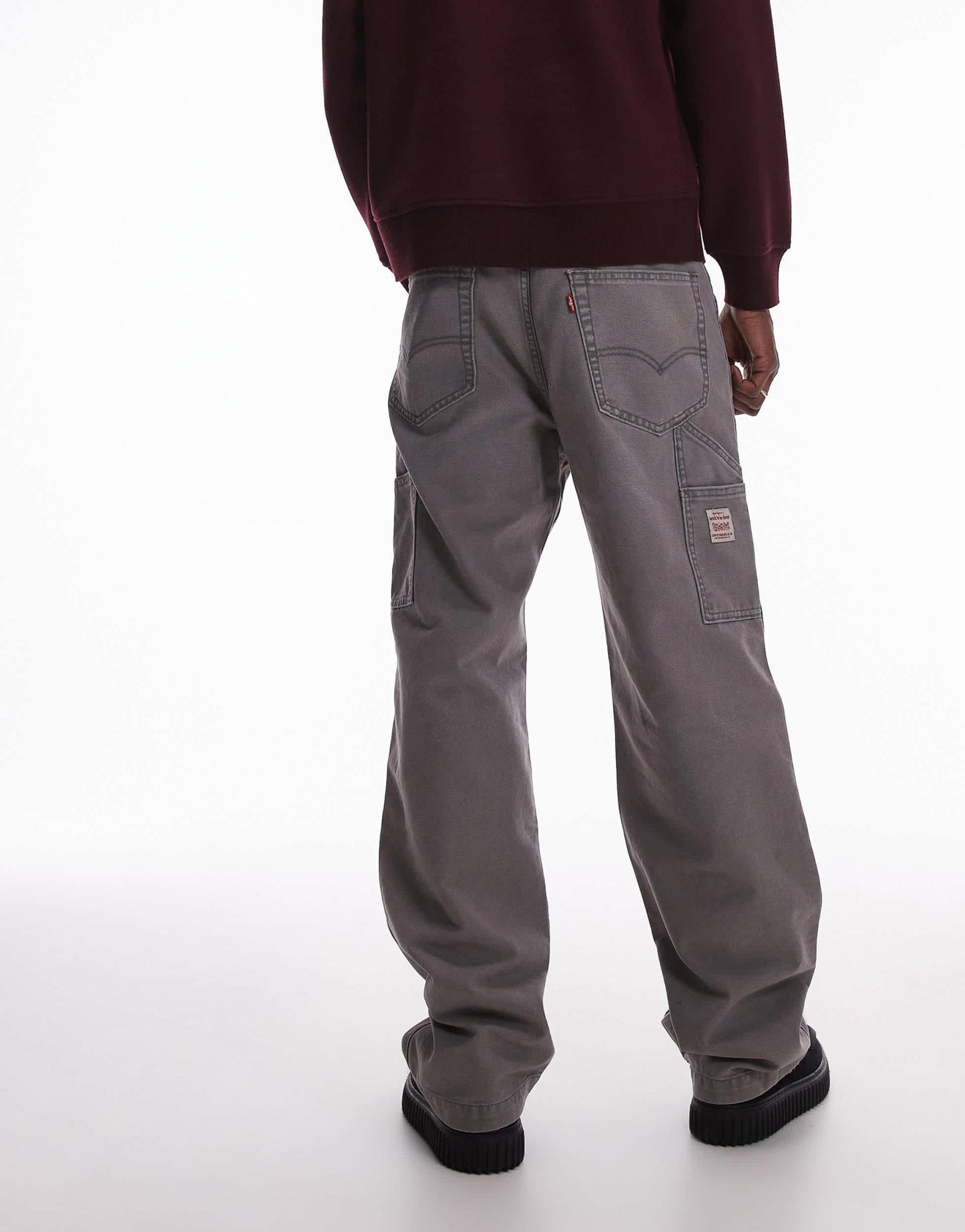 Levi's Workwear capsule 568 loose straight double knee canvas trousers in grey - ASOS Sample Sale EU Store