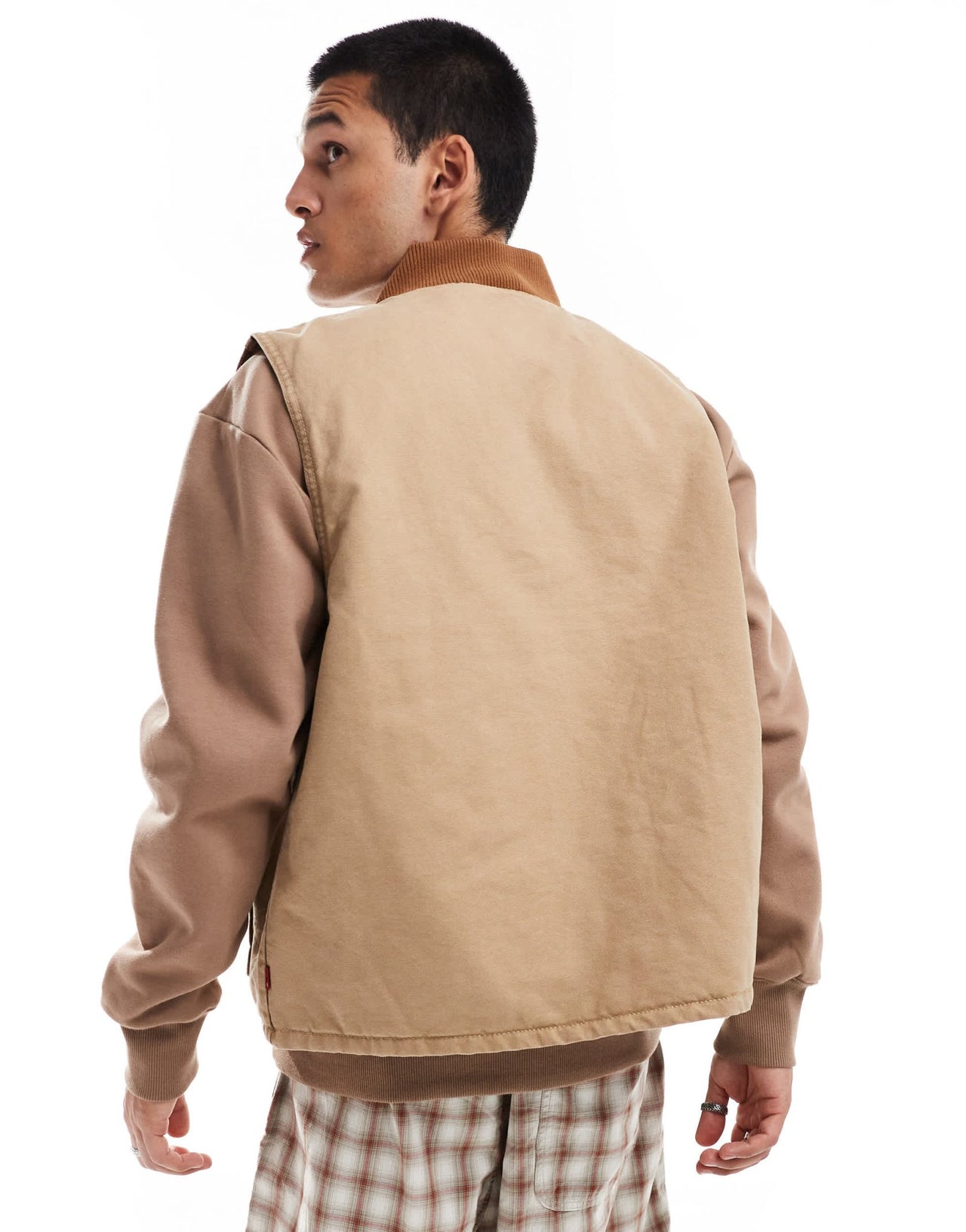 Levi's Workwear Sansome padded canvas vest in beige - ASOS Sample Sale EU Store