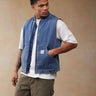 Levi's Workwear Sansome padded denim vest in mid wash blue