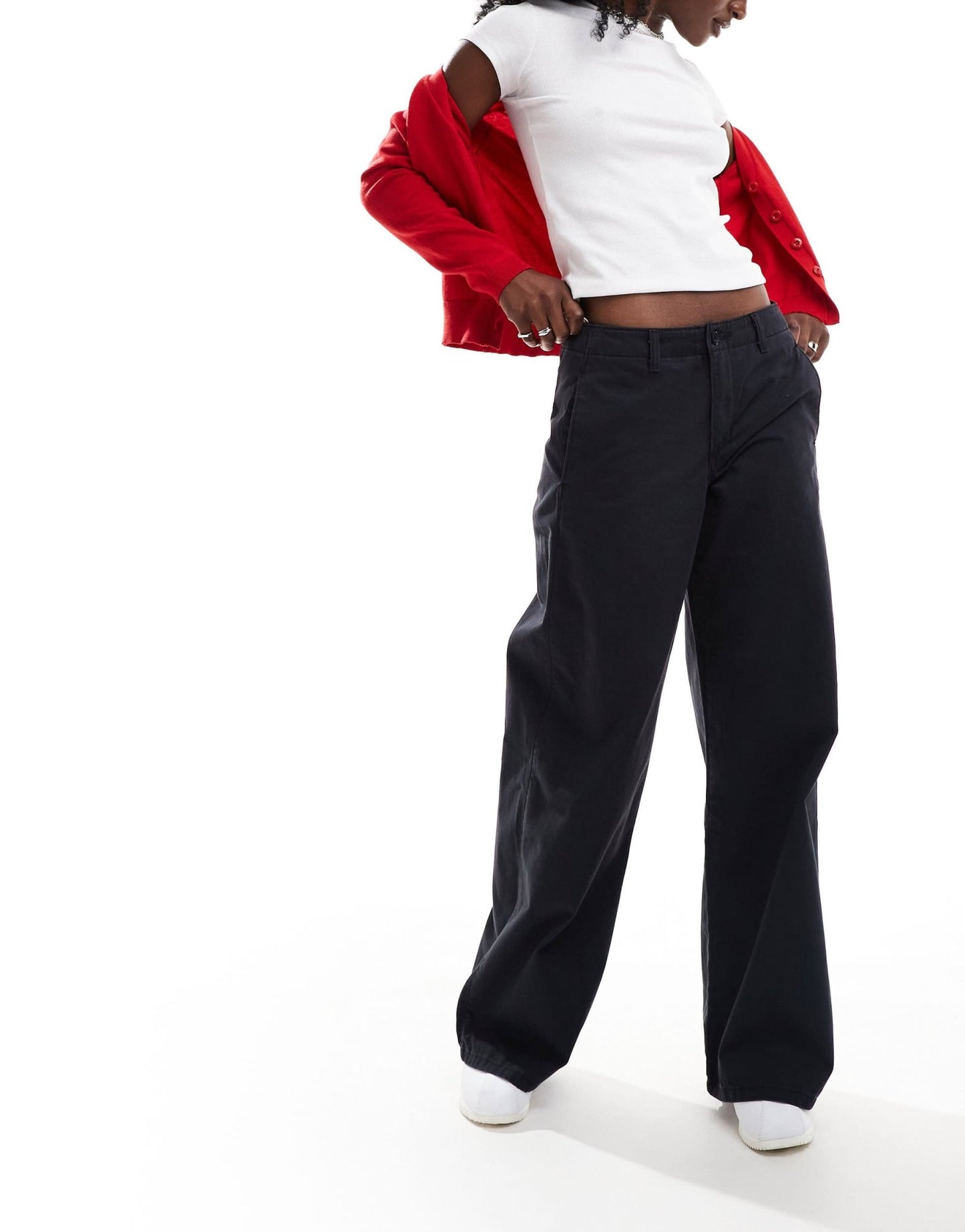 Levi's XL mid waist loose twill trousers in black - ASOS Sample Sale EU Store