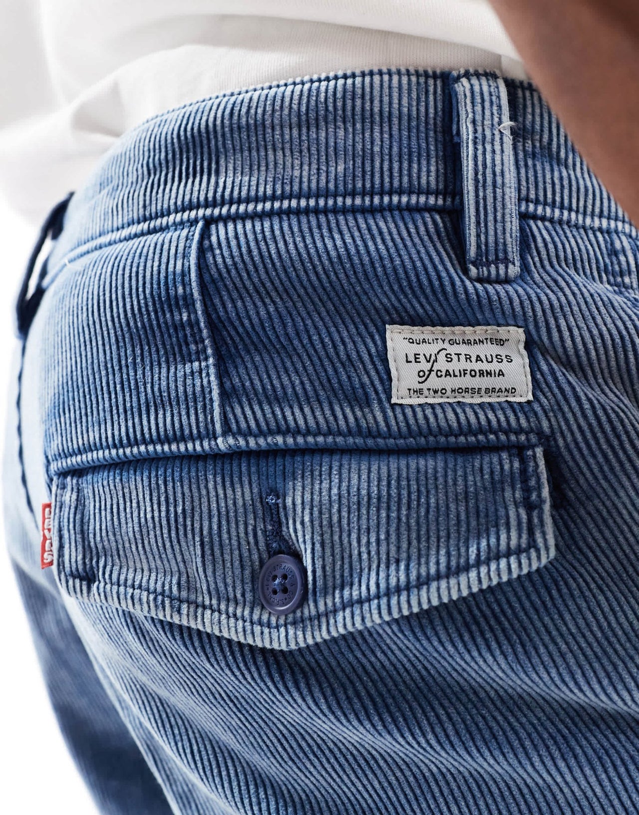 Levi's XX authentic straight cord denim pleated chinos in mid blue CO - ORD - ASOS Sample Sale EU Store