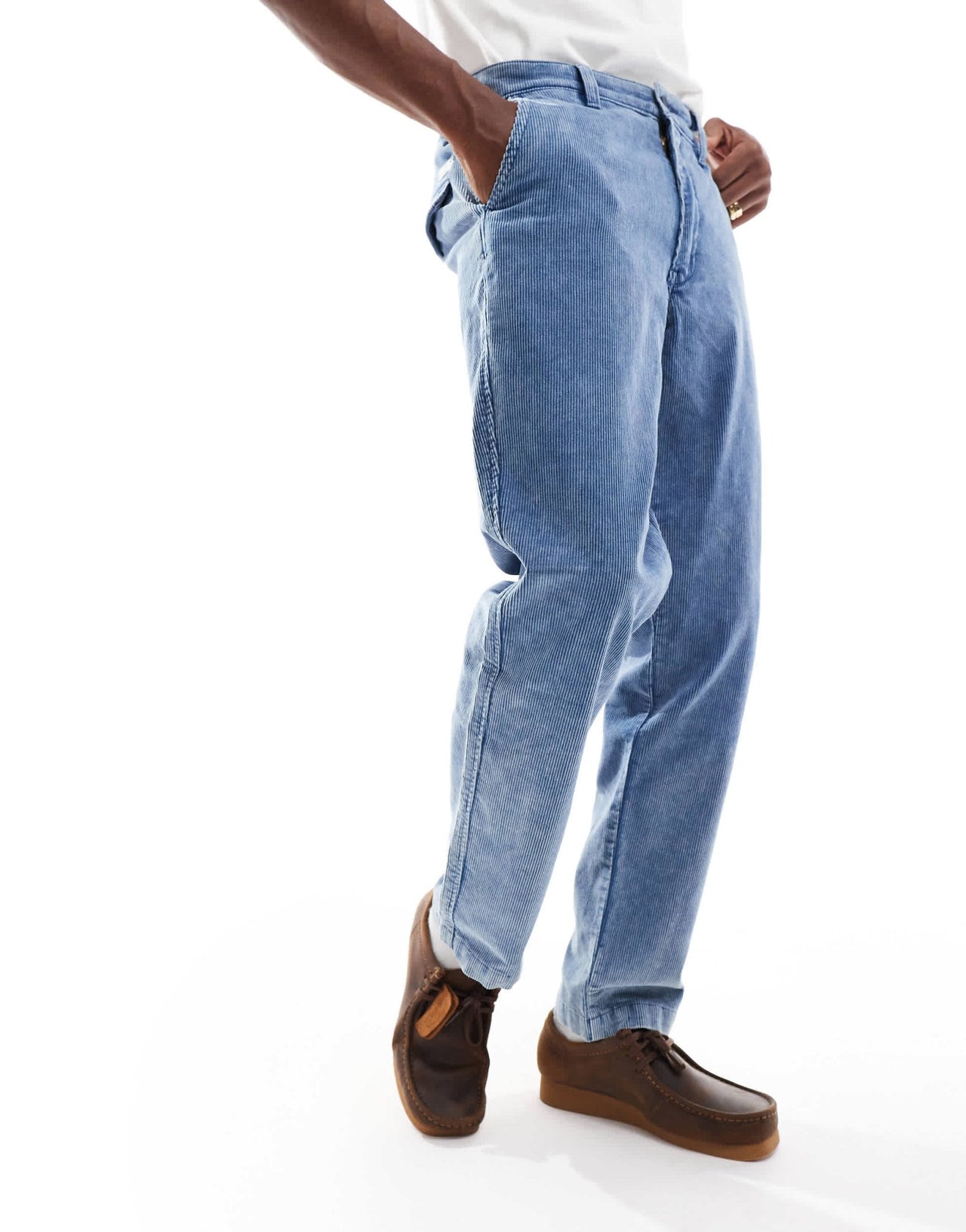 Levi's XX authentic straight cord denim pleated chinos in mid blue CO - ORD - ASOS Sample Sale EU Store