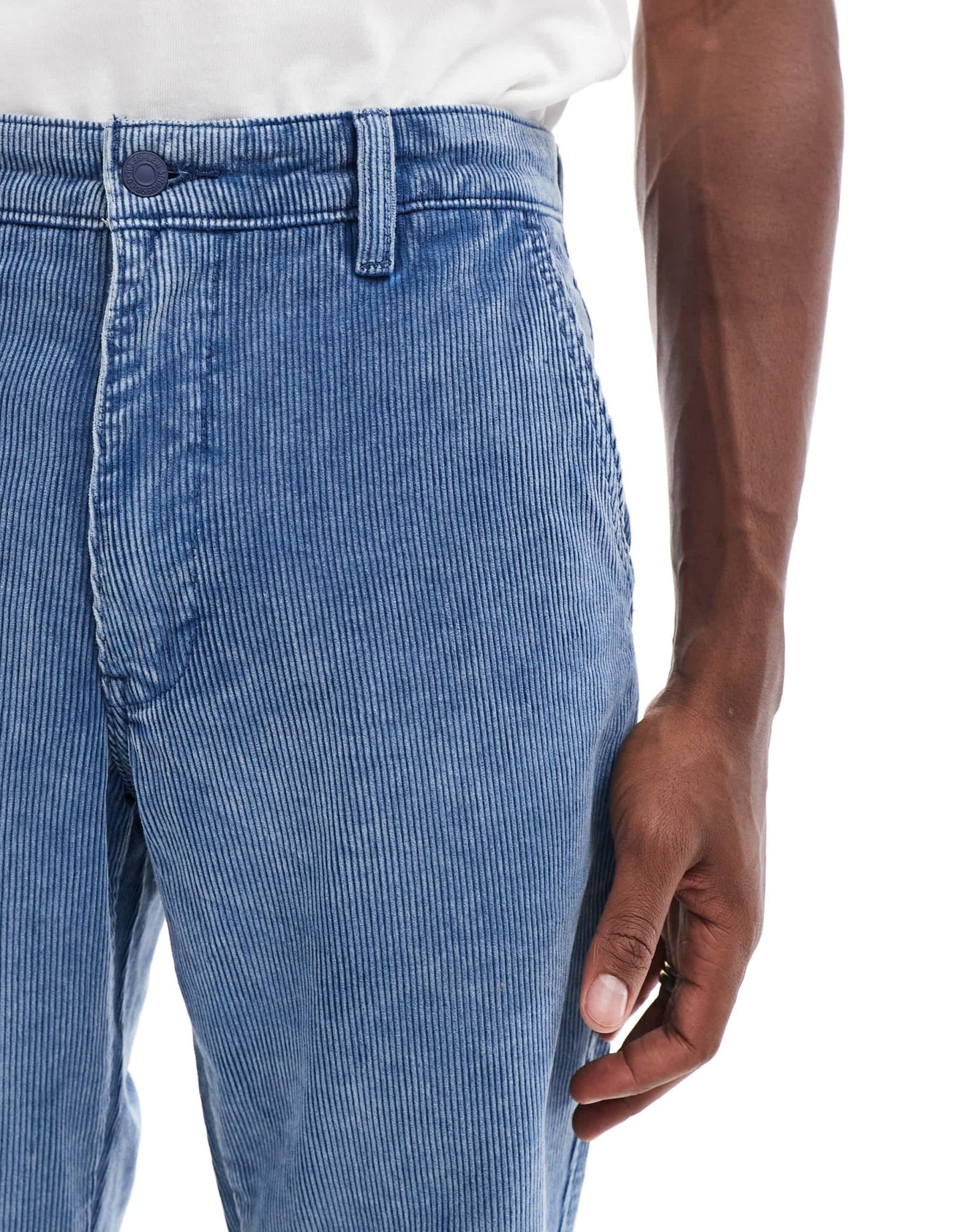 Levi's XX authentic straight cord denim pleated chinos in mid blue CO - ORD - ASOS Sample Sale EU Store