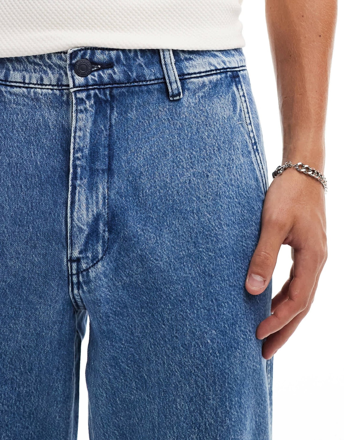 Levi's XX authentic straight denim pleated chinos in mid blue - ASOS Sample Sale EU Store