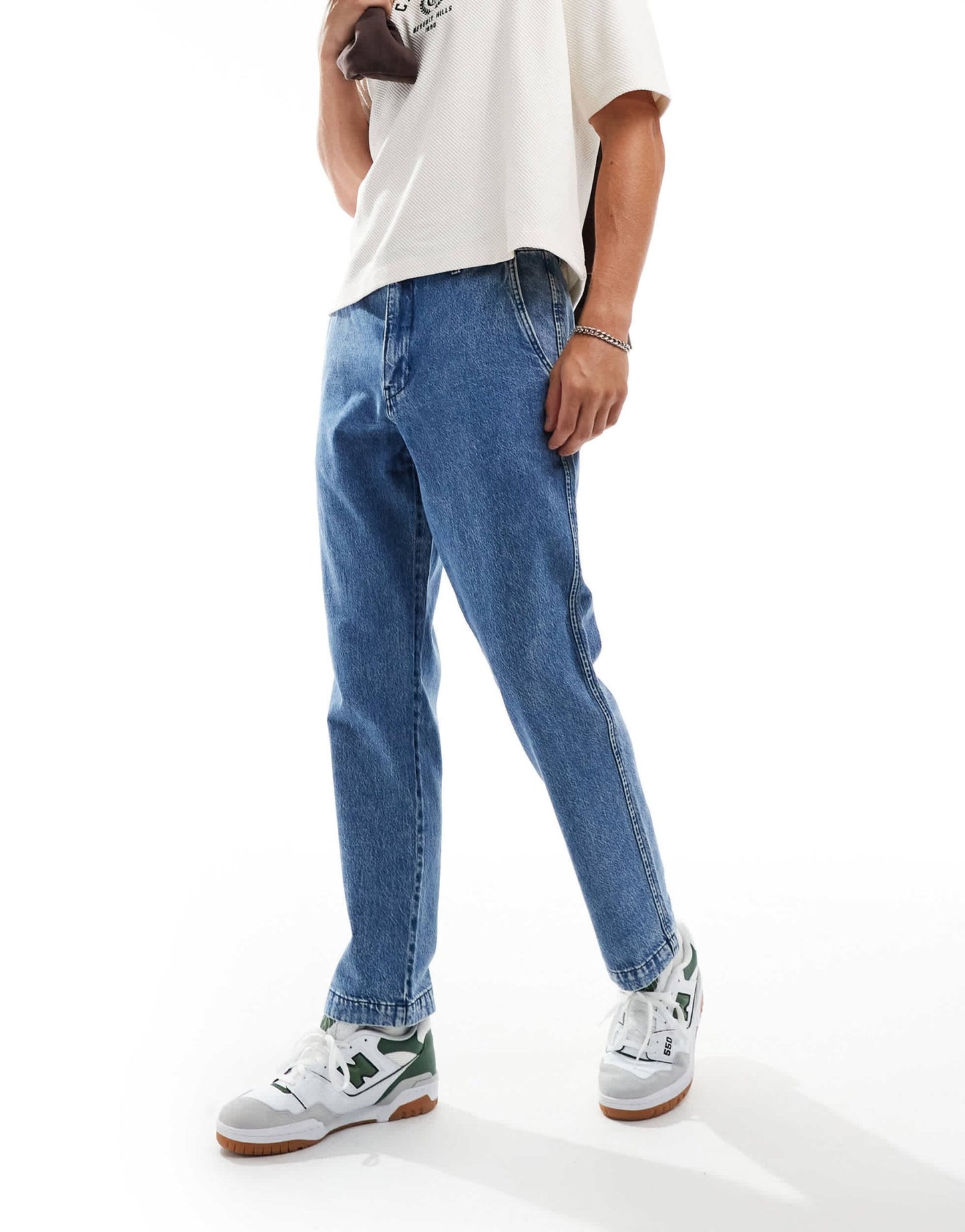 Levi's XX authentic straight denim pleated chinos in mid blue - ASOS Sample Sale EU Store