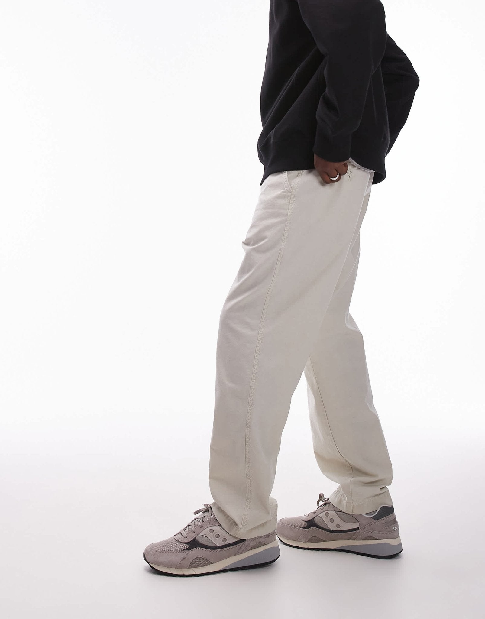 Levi's XX Chino loose straight cotton linen mix trousers in light grey - ASOS Sample Sale EU Store