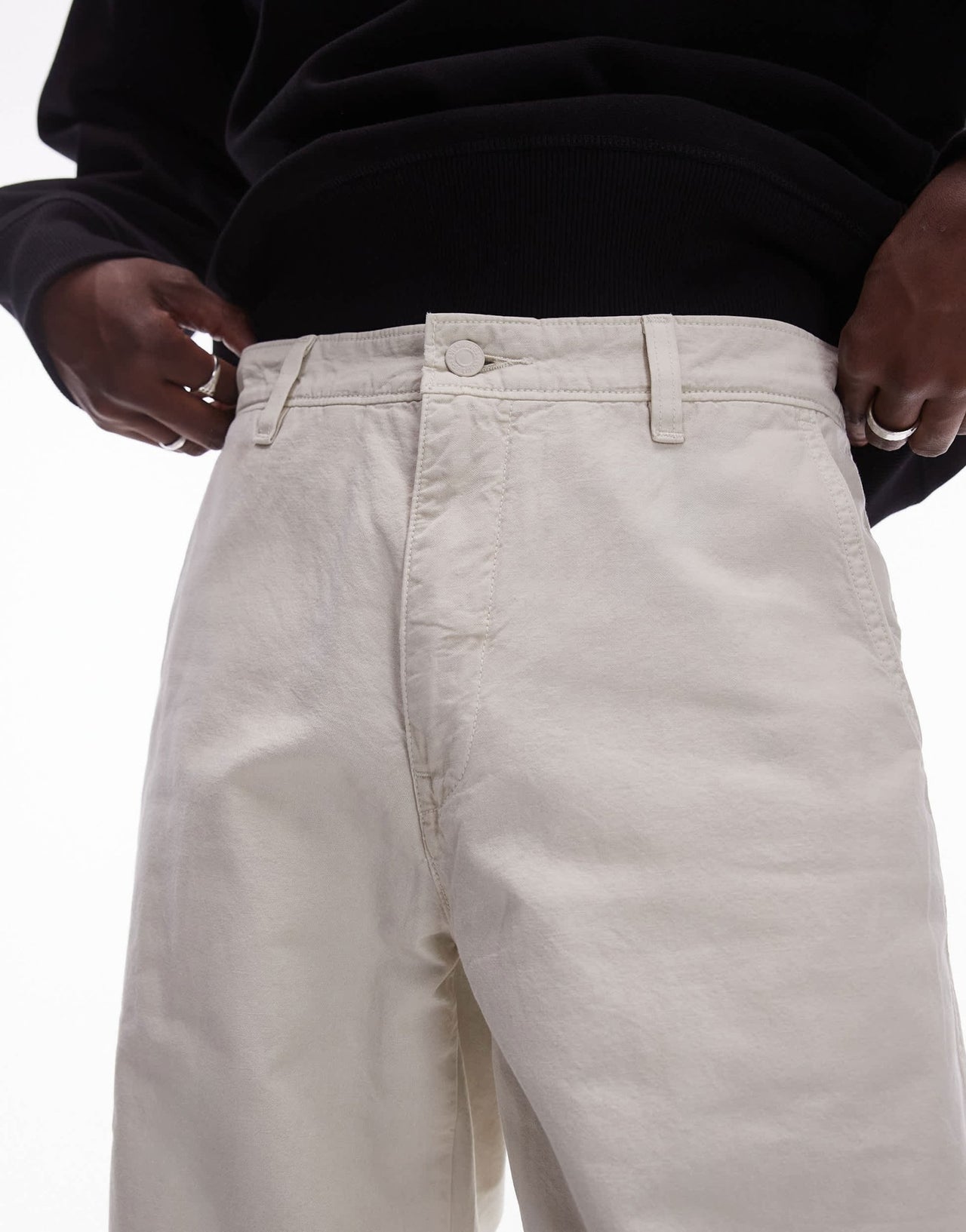 Levi's XX Chino loose straight cotton linen mix trousers in light grey - ASOS Sample Sale EU Store