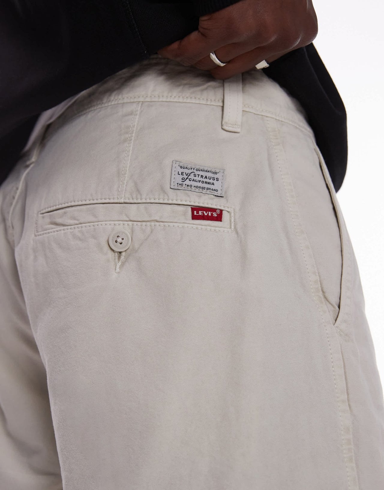 Levi's XX Chino loose straight cotton linen mix trousers in light grey - ASOS Sample Sale EU Store