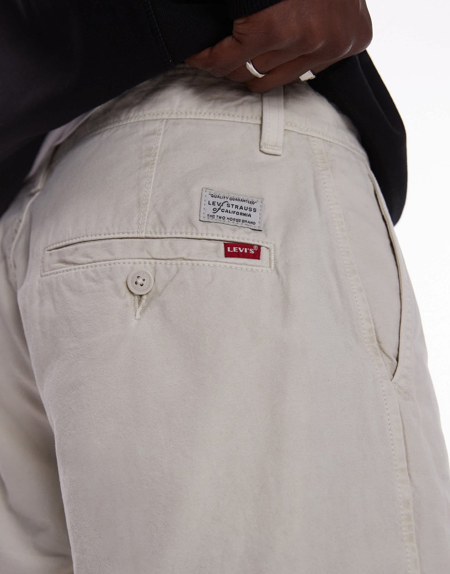 Levi's XX Chino loose straight cotton linen mix trousers in light grey - ASOS Sample Sale EU Store
