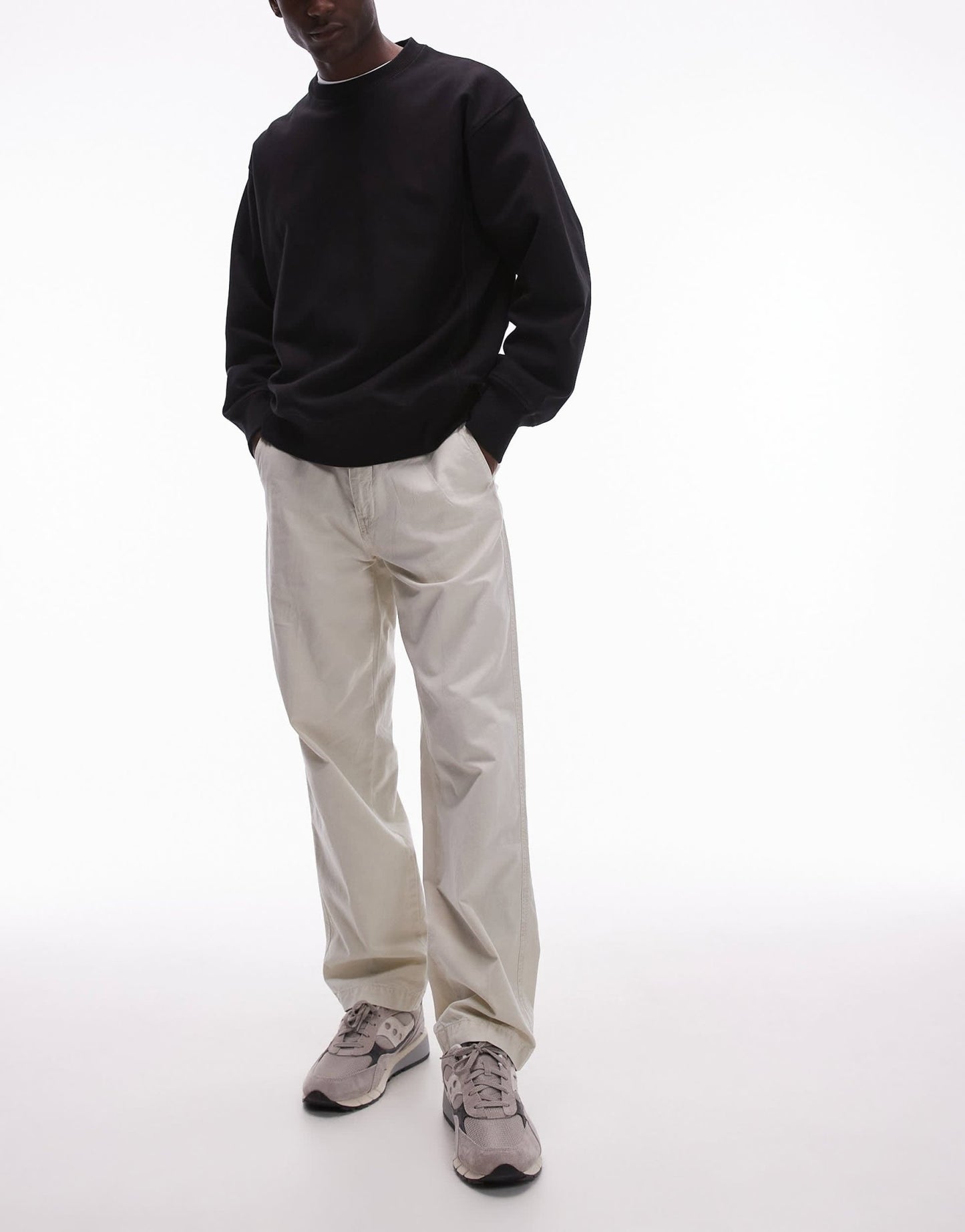 Levi's XX Chino loose straight cotton linen mix trousers in light grey - ASOS Sample Sale EU Store