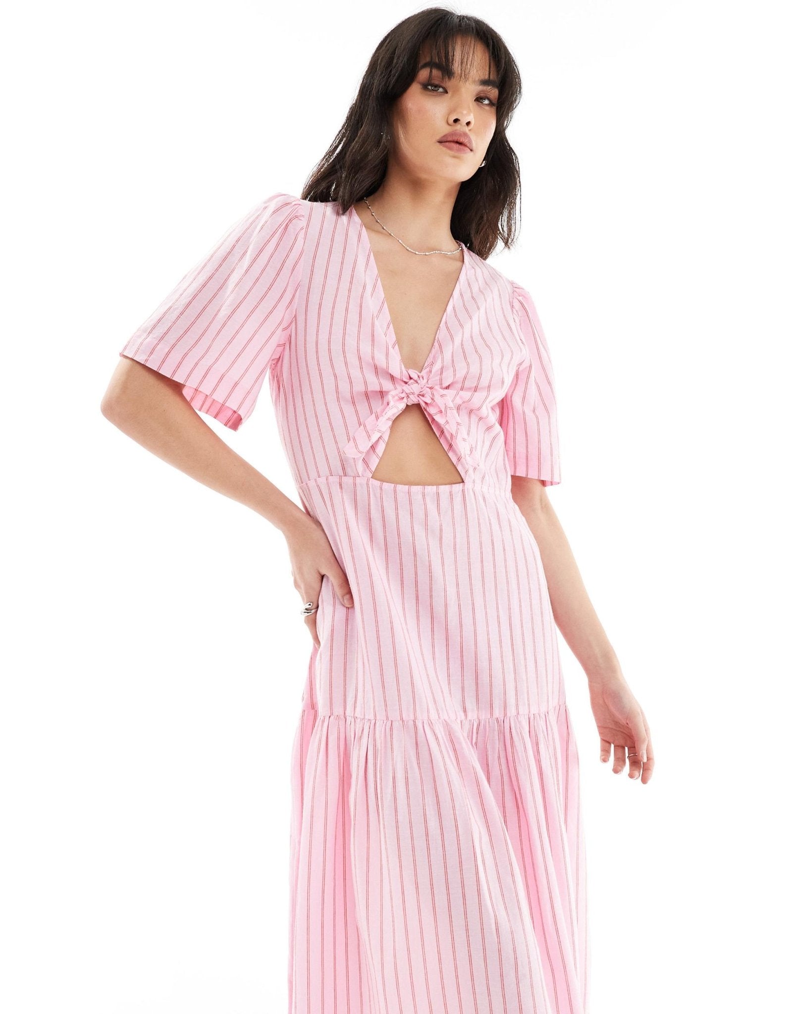 Lindex Carolina beach maxi dress in pink - ASOS Sample Sale EU Store