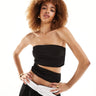 Top bandeau découpé Lioness en noir