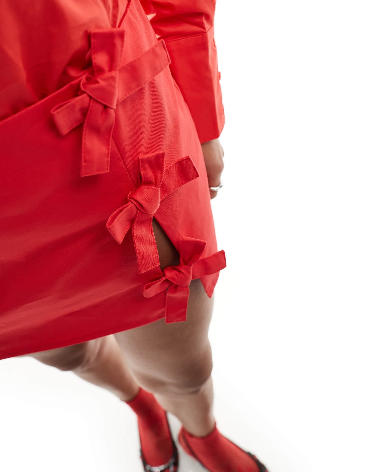Lioness bow side cut out ultra mini skirt co - ord in red - ASOS Sample Sale EU Store