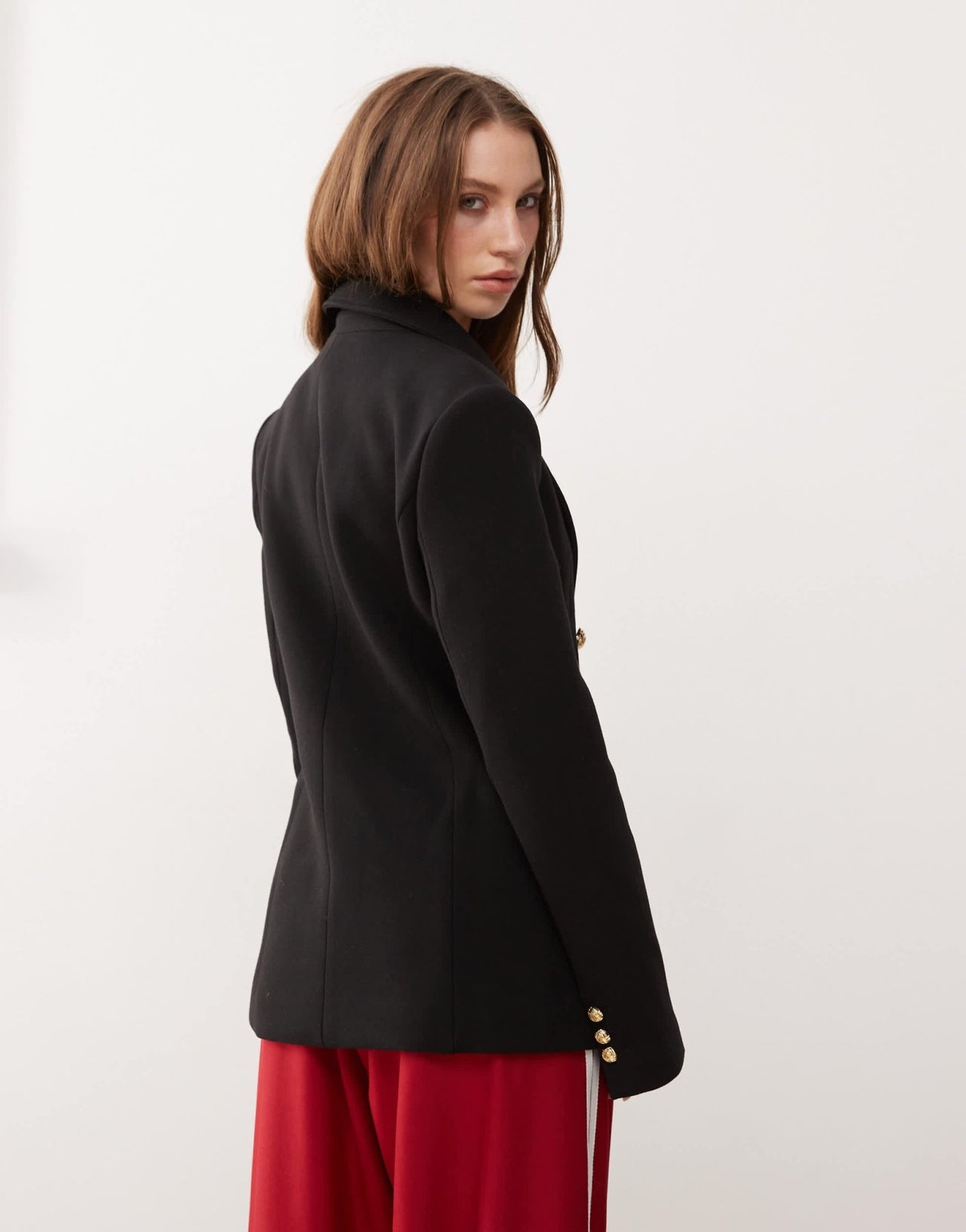 Lioness double breasted blazer with gold button hardware in black - ASOS Sample Sale EU Store
