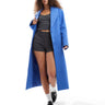 Manteau maxi formel à épaules tombantes Lioness en cobalt