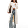 Manteau maxi formel effet laine Lioness en crème