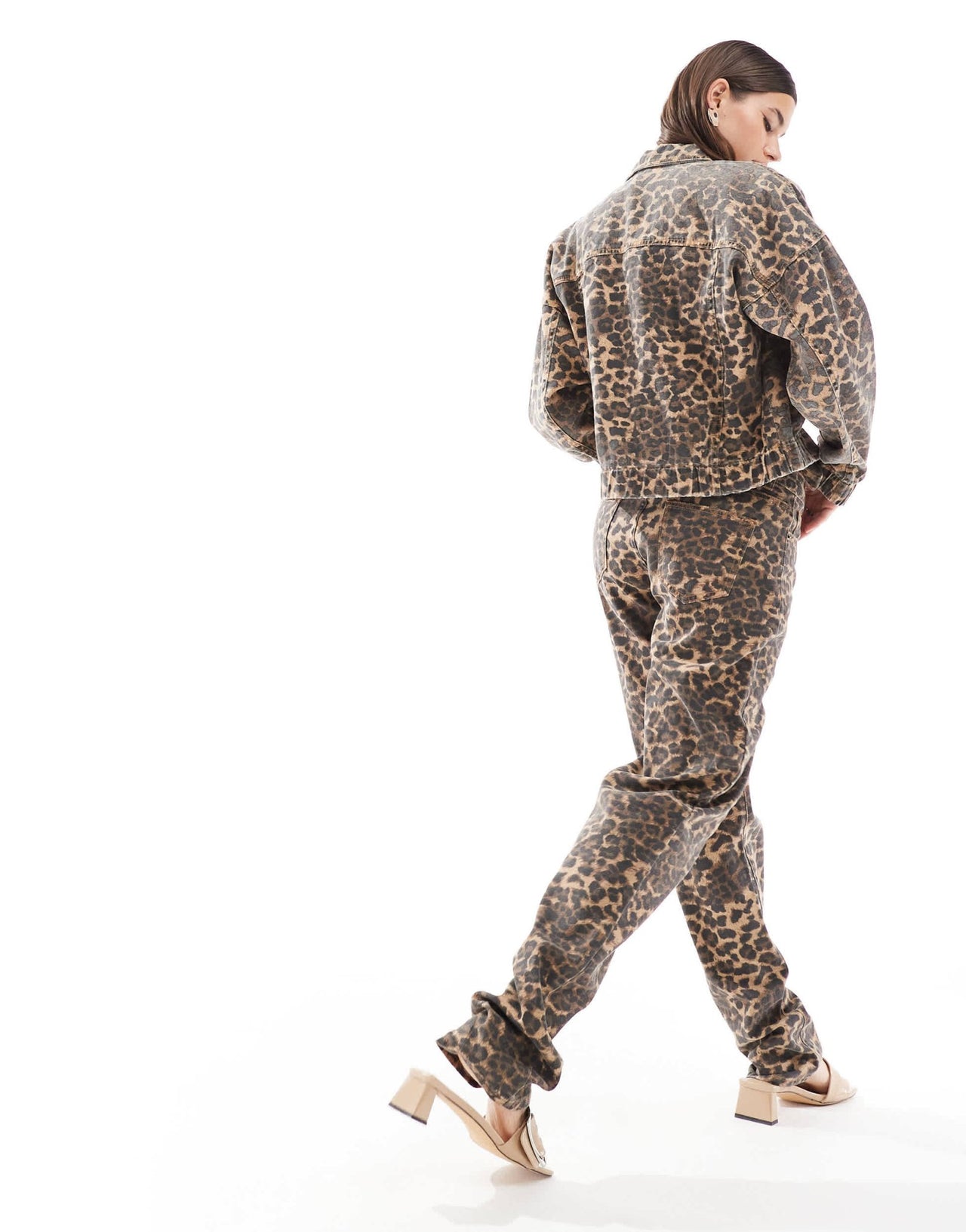 Lioness low rise tapered jeans co - ord in leopard - ASOS Sample Sale EU Store