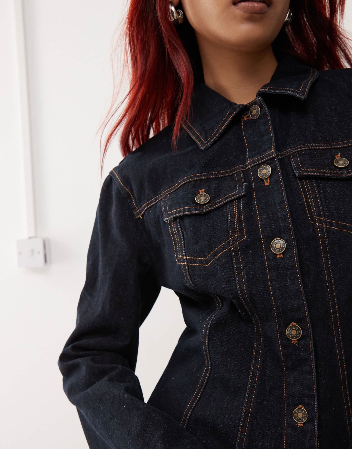 Lioness Rider cinch detail denim jacket co - ord in dark wash denim - ASOS Sample Sale EU Store