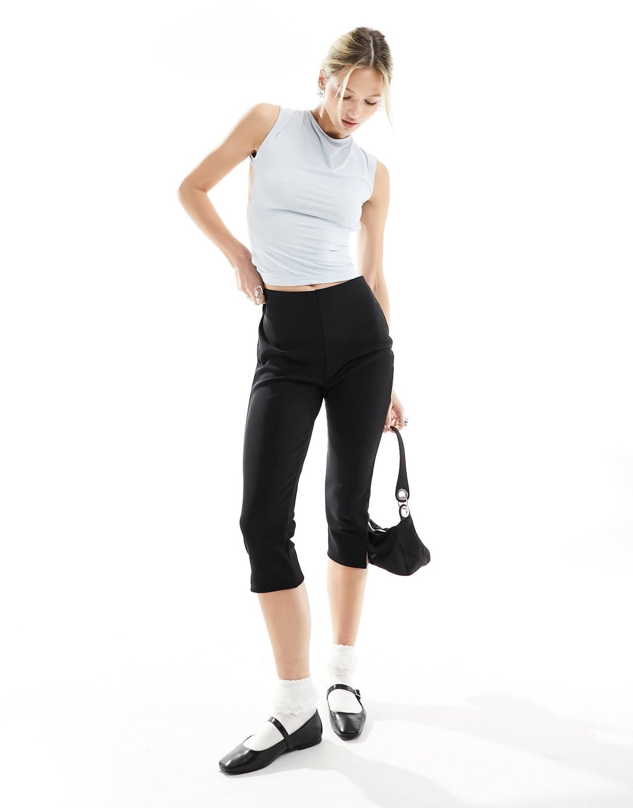 Lioness slinky open tie back top in pale blue - ASOS Sample Sale EU Store