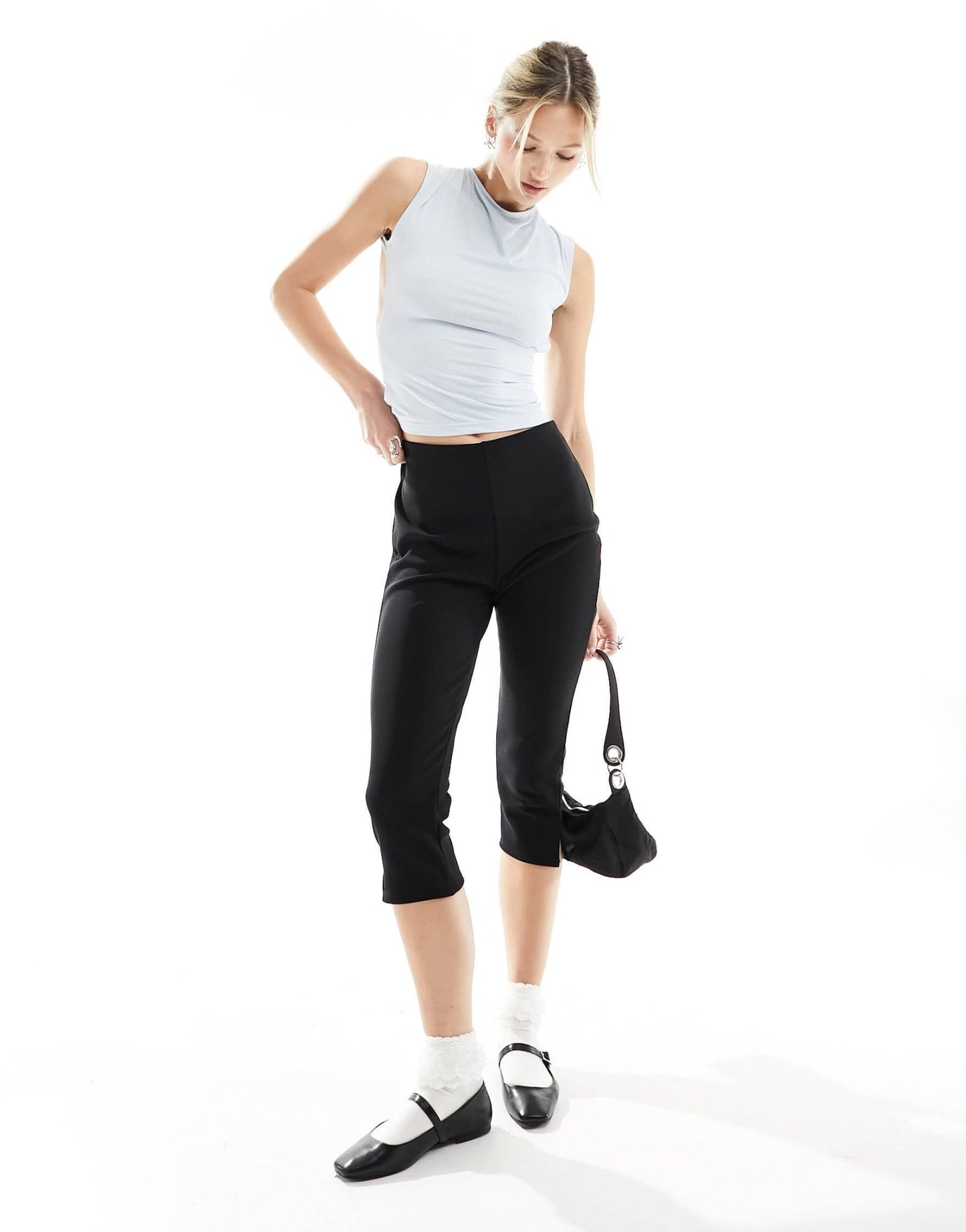 Lioness slinky open tie back top in pale blue - ASOS Sample Sale EU Store