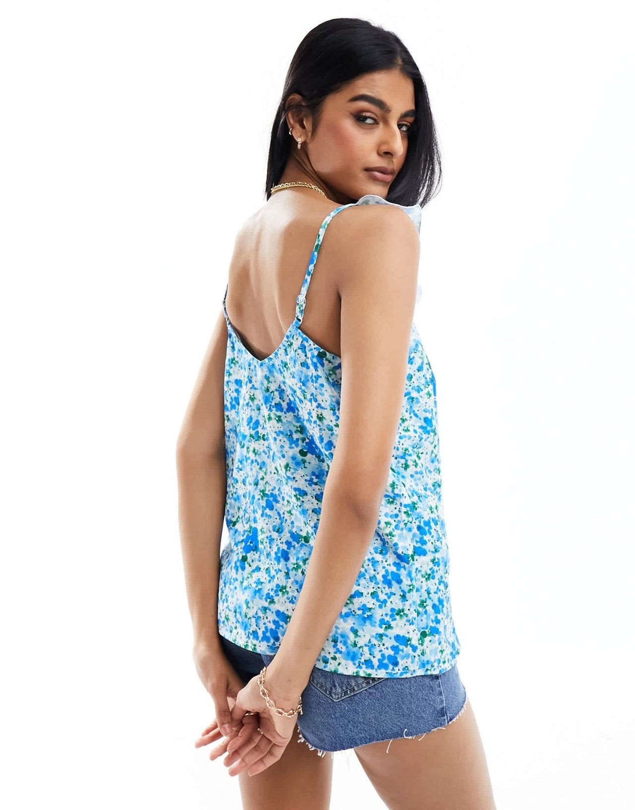 Lipsy frill sleeve cami top in floral print - ASOS Sample Sale EU Store