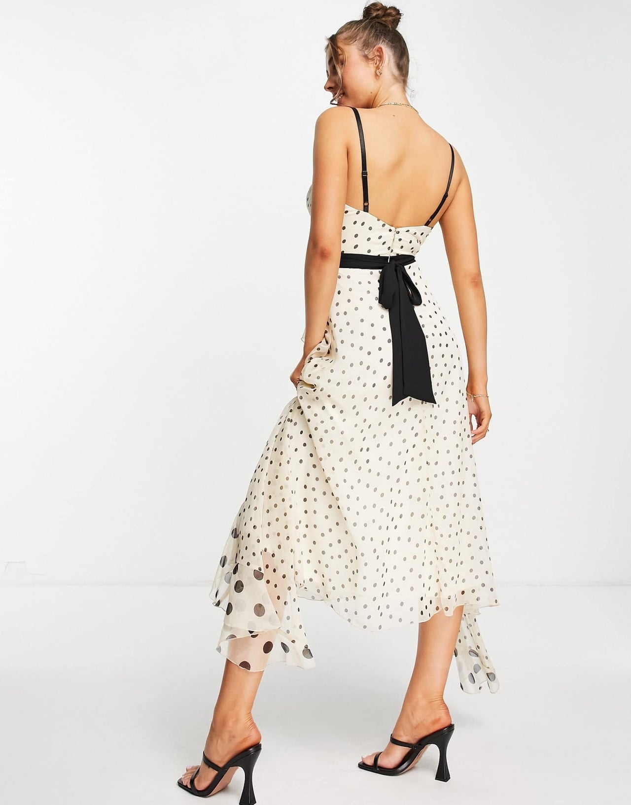 Lipsy mixed spot maxi dress in mono - ASOS Sample Sale EU Store