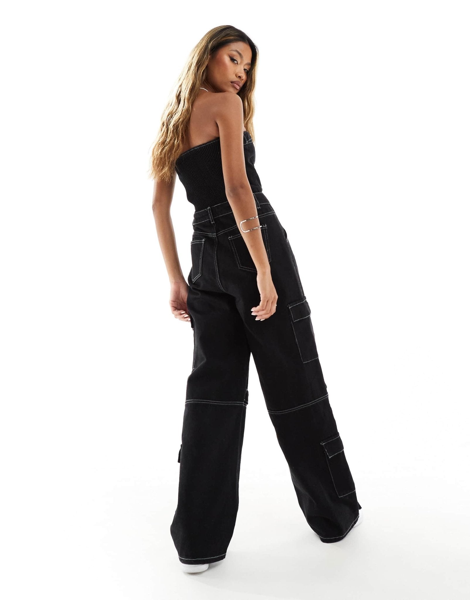 Liquor N Poker denim bandeau jumpsuit - ASOS Sample Sale EU Store