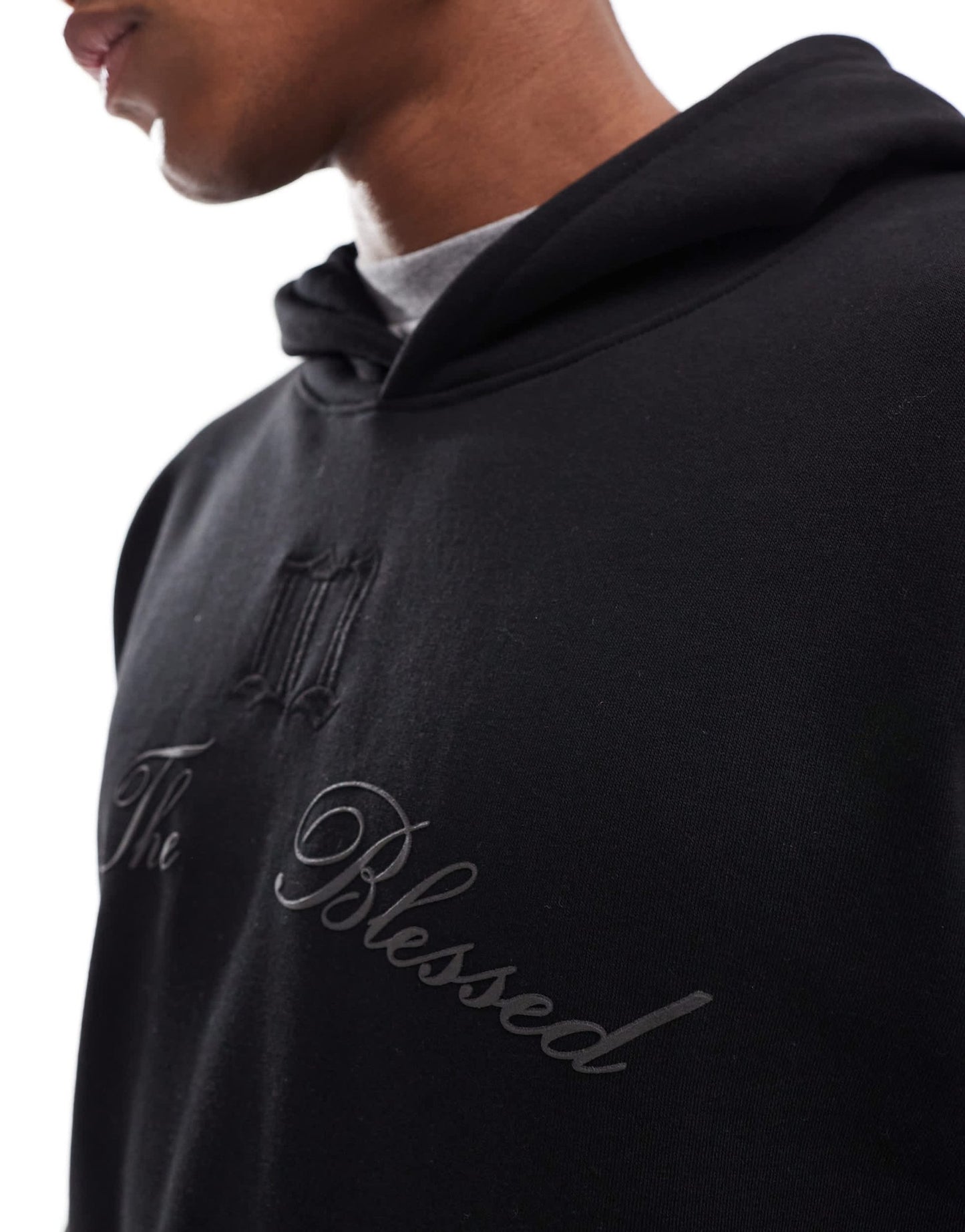 Liquor N Poker motif back hoodie in black - ASOS Sample Sale EU Store