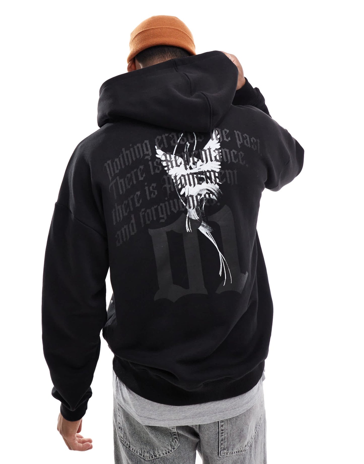 Liquor N Poker motif back hoodie in black - ASOS Sample Sale EU Store