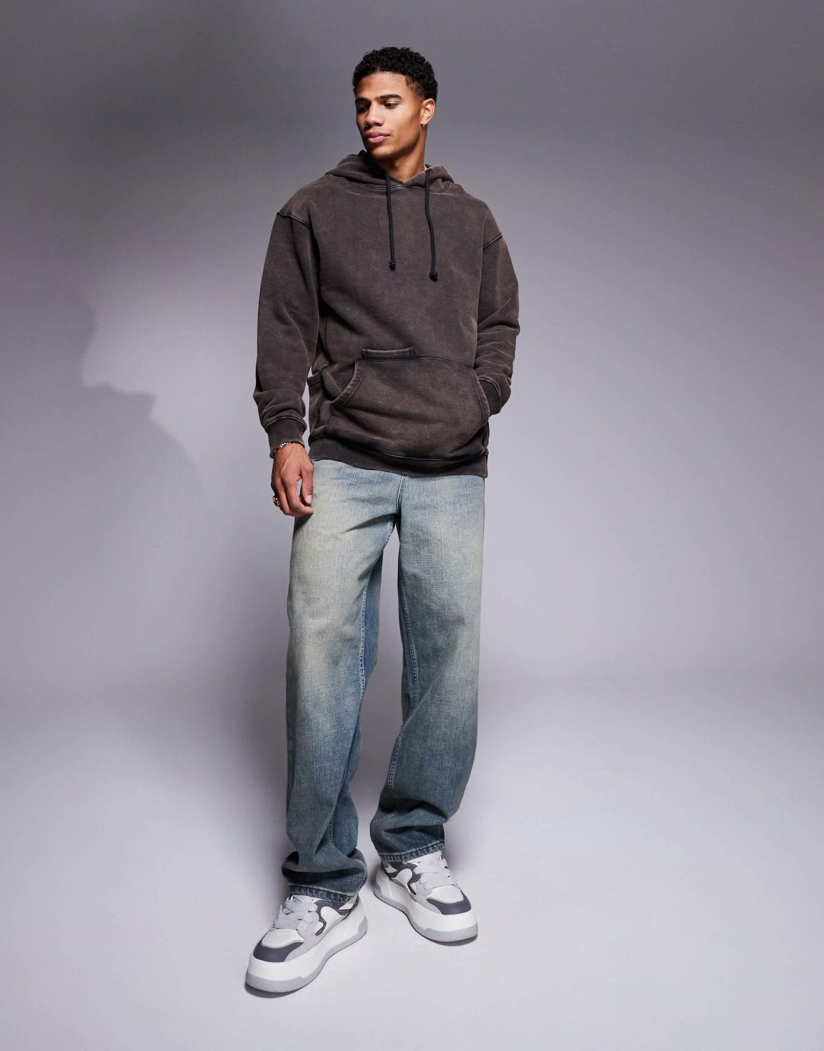 Liquor N Poker pocket detail hoodie in burgundy - ASOS Sample Sale EU Store