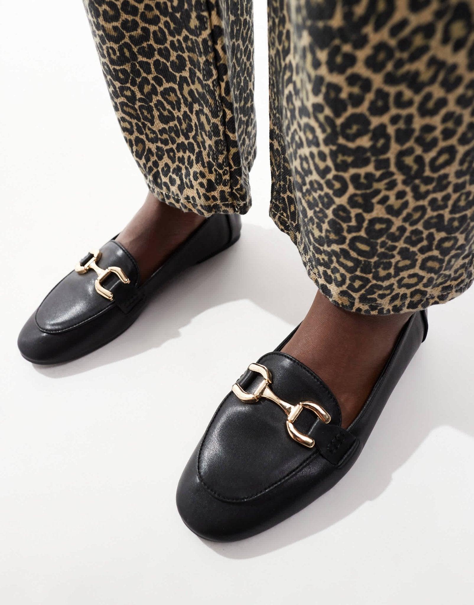London Rebel Nori snaffle trim flat shoes in black - ASOS Sample Sale EU Store