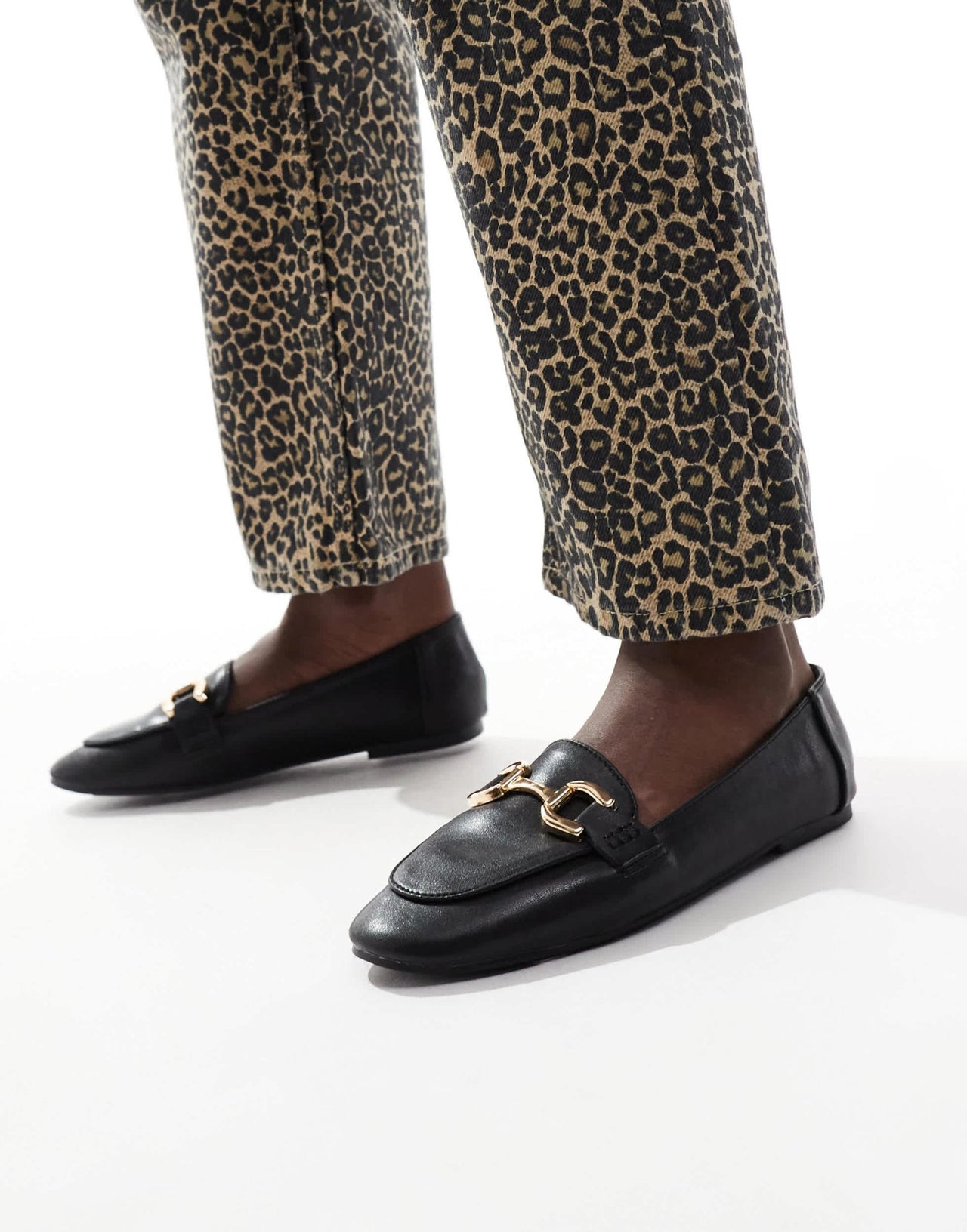 London Rebel Nori snaffle trim flat shoes in black - ASOS Sample Sale EU Store