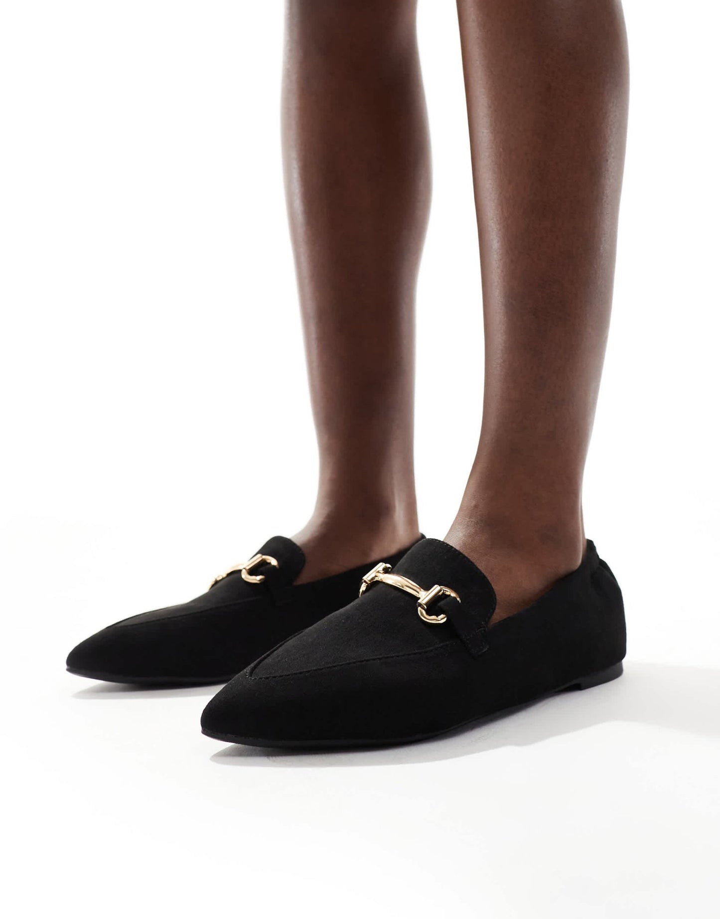 London Rebel Wide Fit buckle detail pointed toe loafer in black - ASOS Sample Sale EU Store
