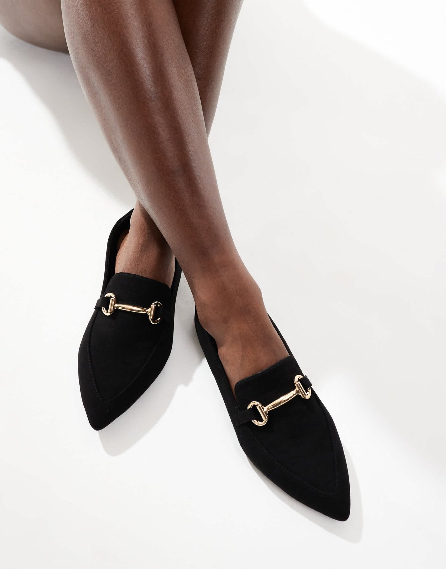 London Rebel Wide Fit buckle detail pointed toe loafer in black - ASOS Sample Sale EU Store