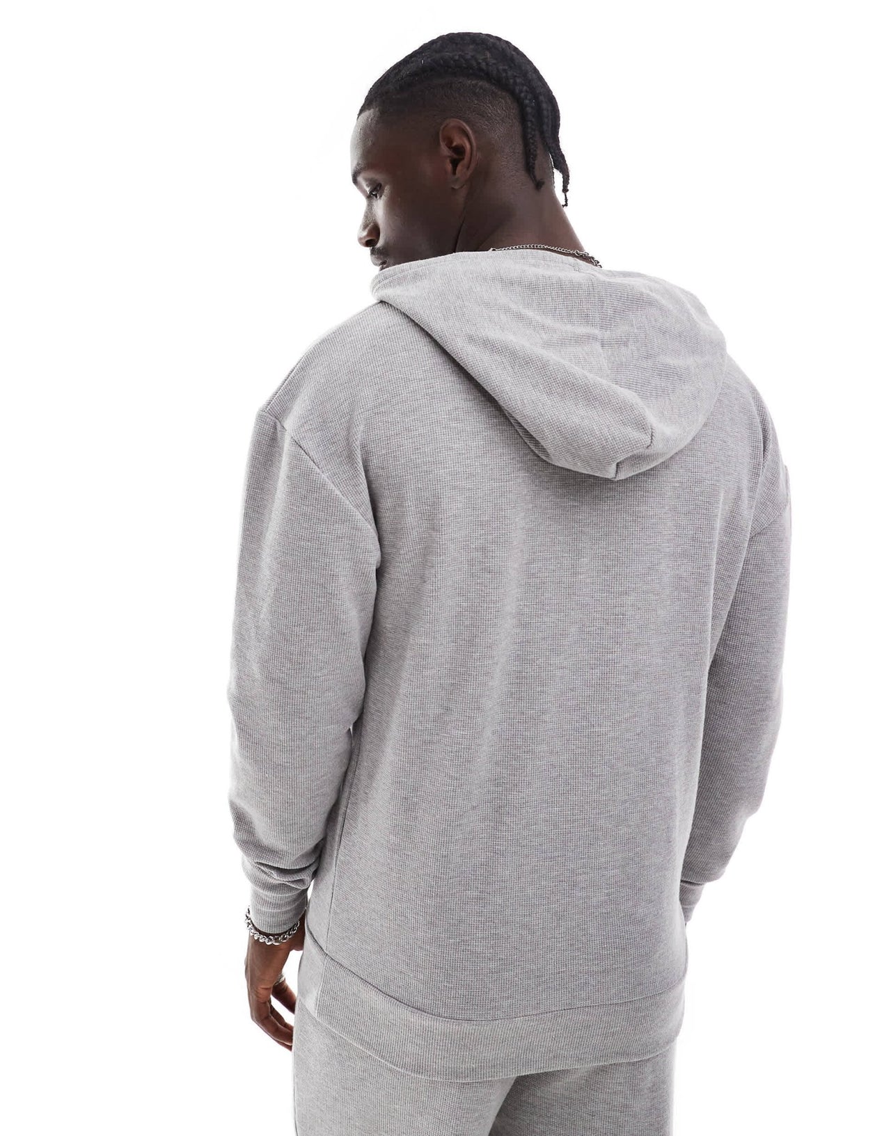 Loungeable waffle lounge hoodie in grey - ASOS Sample Sale EU Store