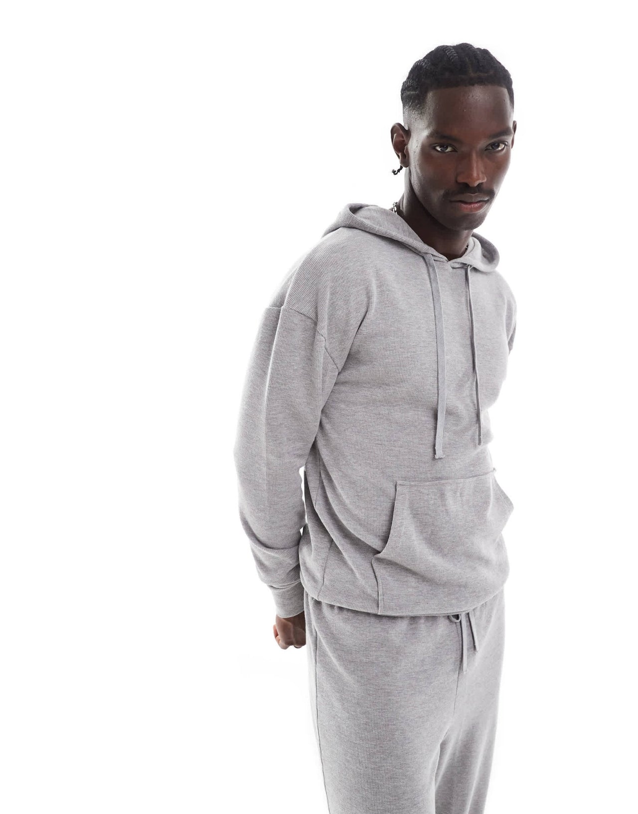 Loungeable waffle lounge hoodie in grey - ASOS Sample Sale EU Store