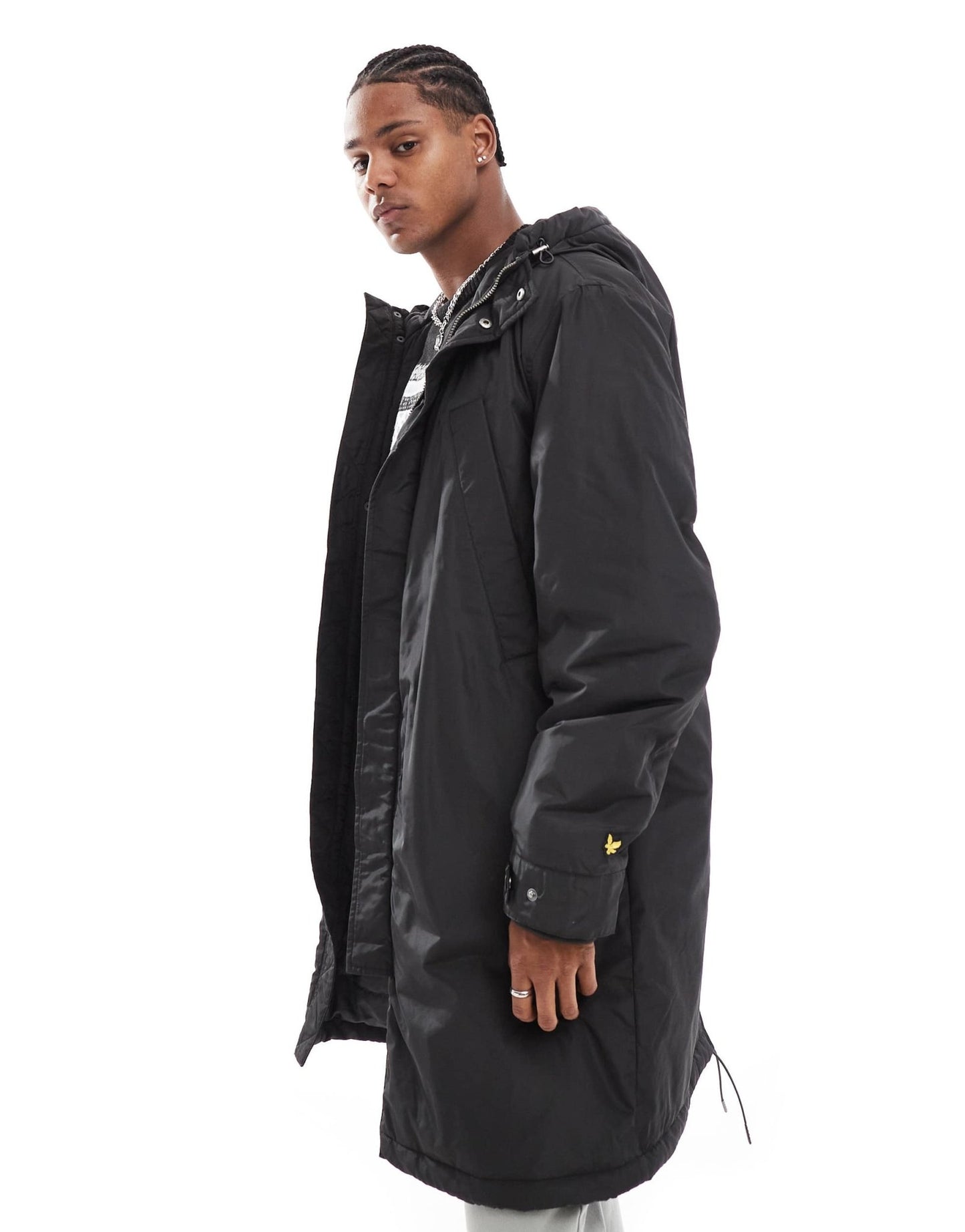 Lyle & Scott longline parka in dark grey - ASOS Sample Sale EU Store