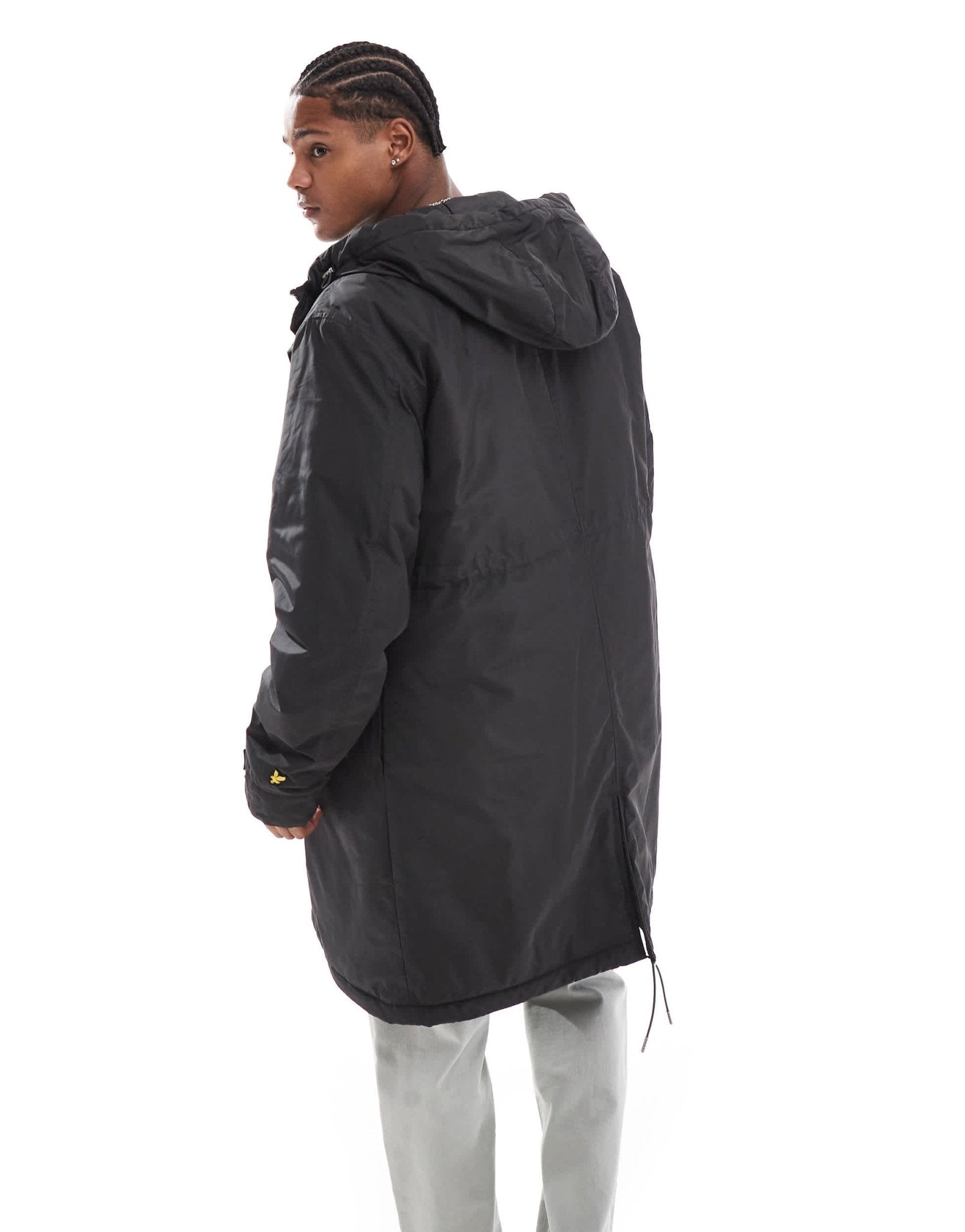 Lyle & Scott longline parka in dark grey - ASOS Sample Sale EU Store
