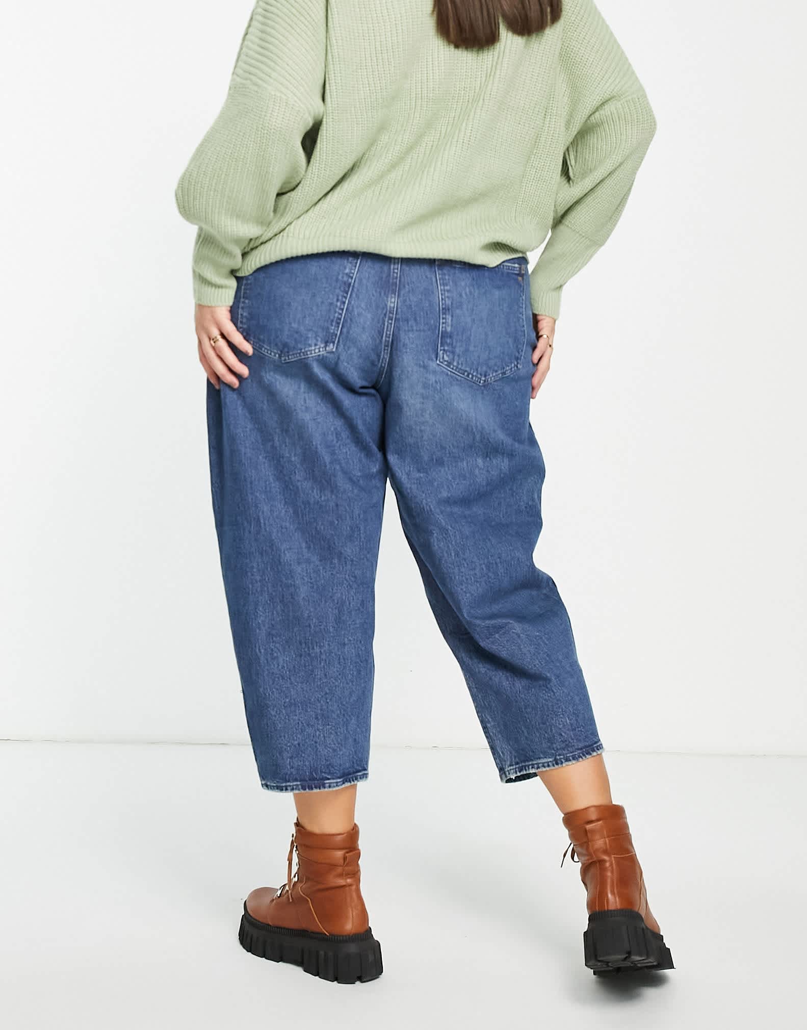 Madewell Plus balloon leg jeans in mid wash blue - ASOS Sample Sale EU Store