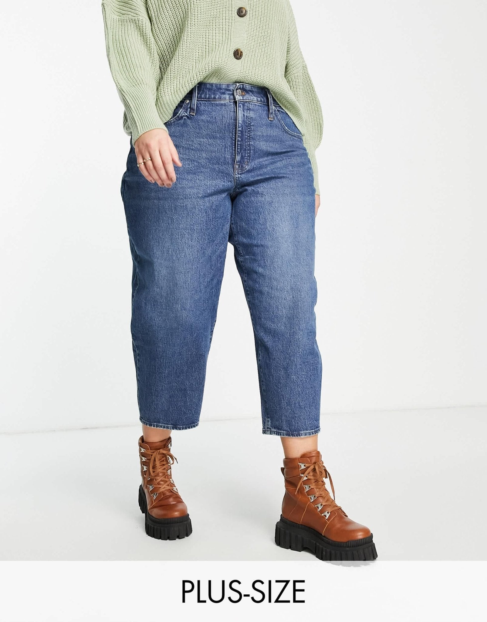 Madewell Plus balloon leg jeans in mid wash blue - ASOS Sample Sale EU Store
