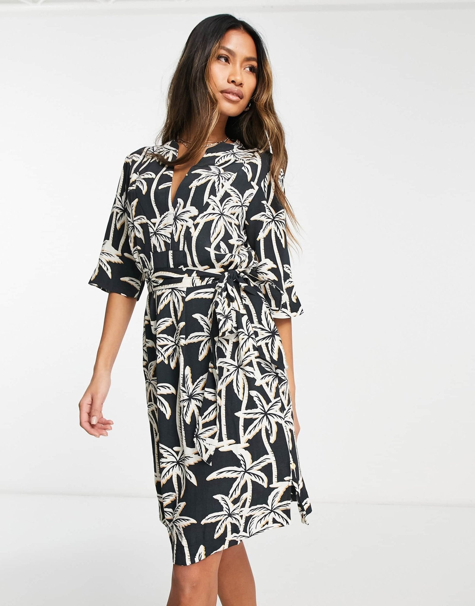 Maison Scotch all over palm printed loose fit dress - ASOS Sample Sale EU Store