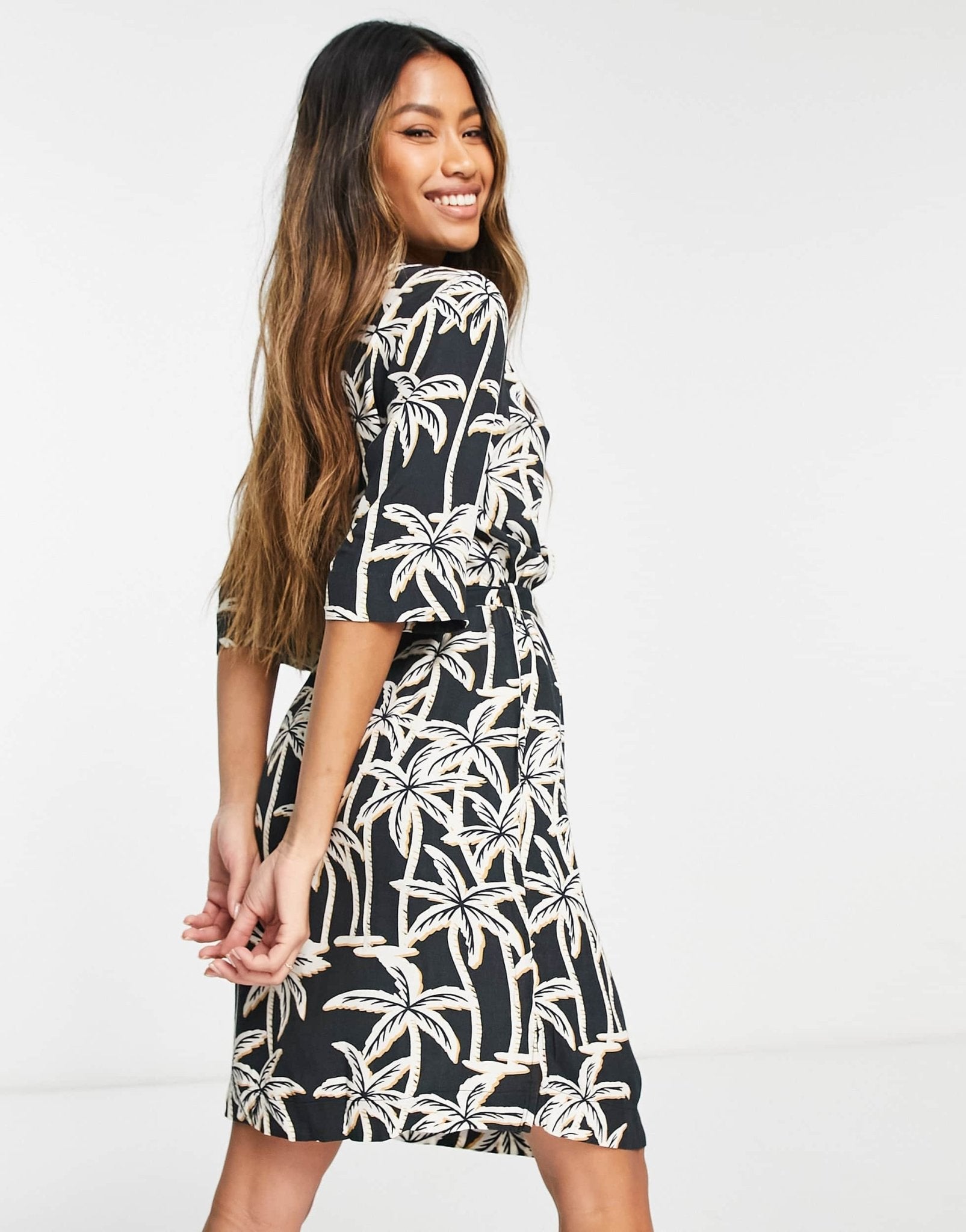 Maison Scotch all over palm printed loose fit dress - ASOS Sample Sale EU Store